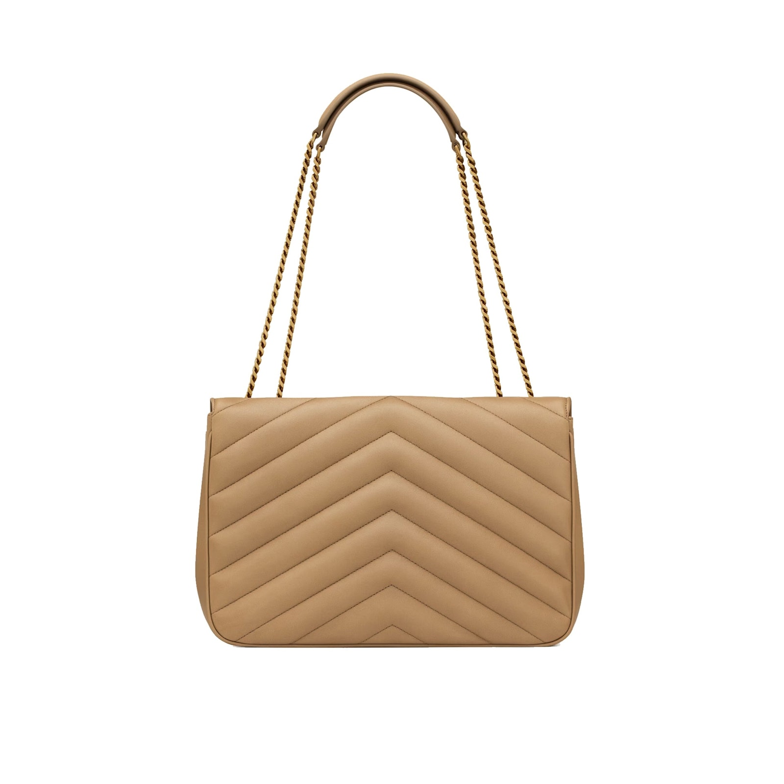 Saint Laurent Loulou Large Shoulder Bag In Sand