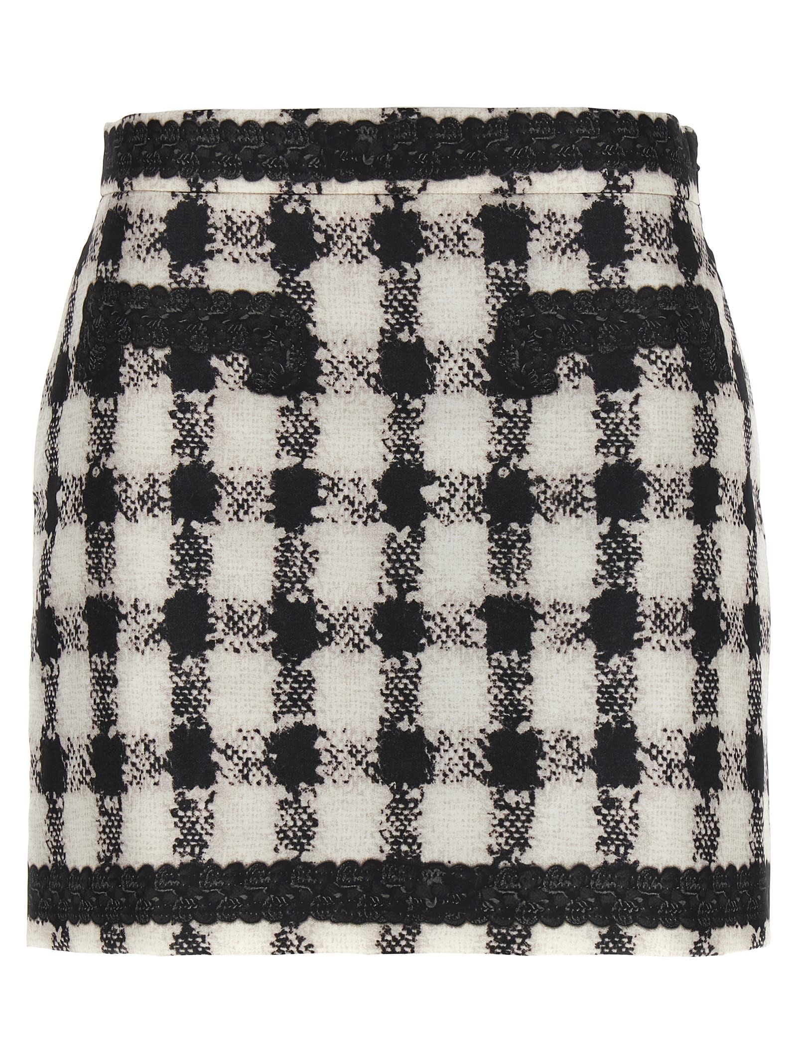 texture Print Mini Skirt