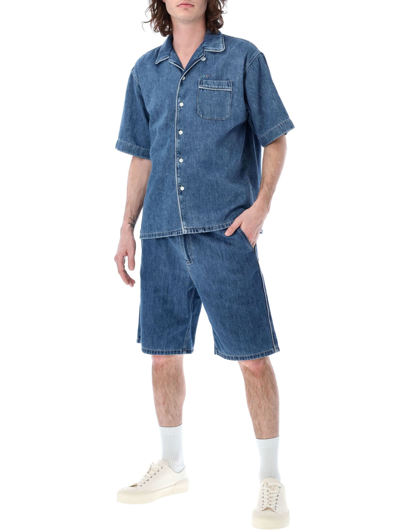 Marni Denim Shorts In Swb64