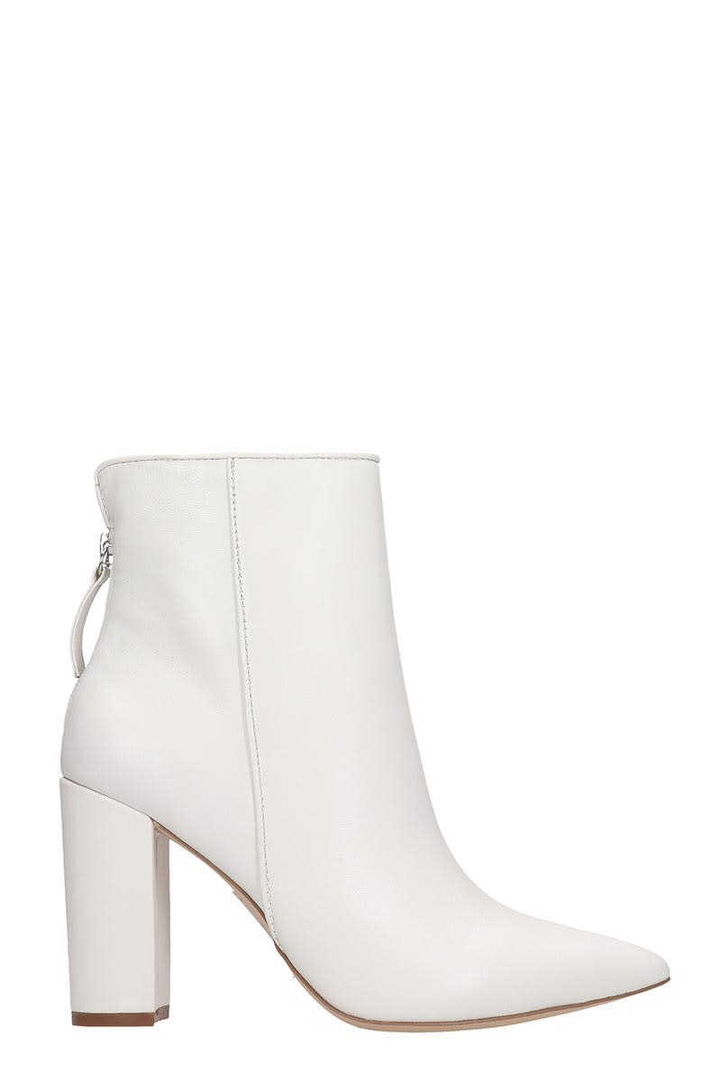 steve madden white ankle booties