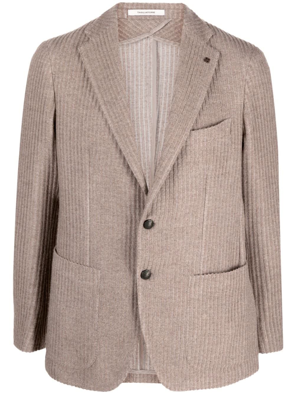 Shop Tagliatore Jacket In Beige