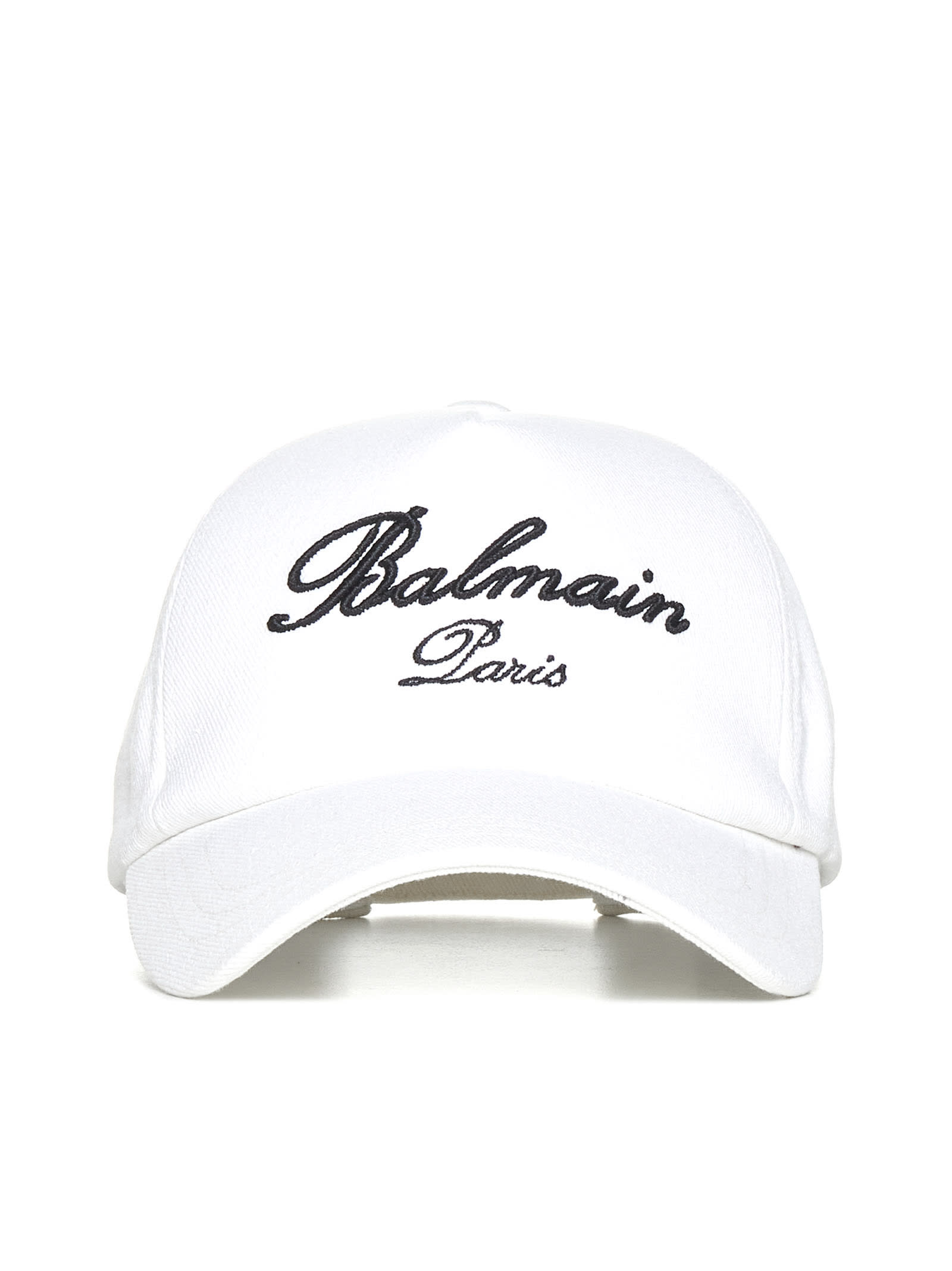 Shop Balmain Hat In Ivoire/noir