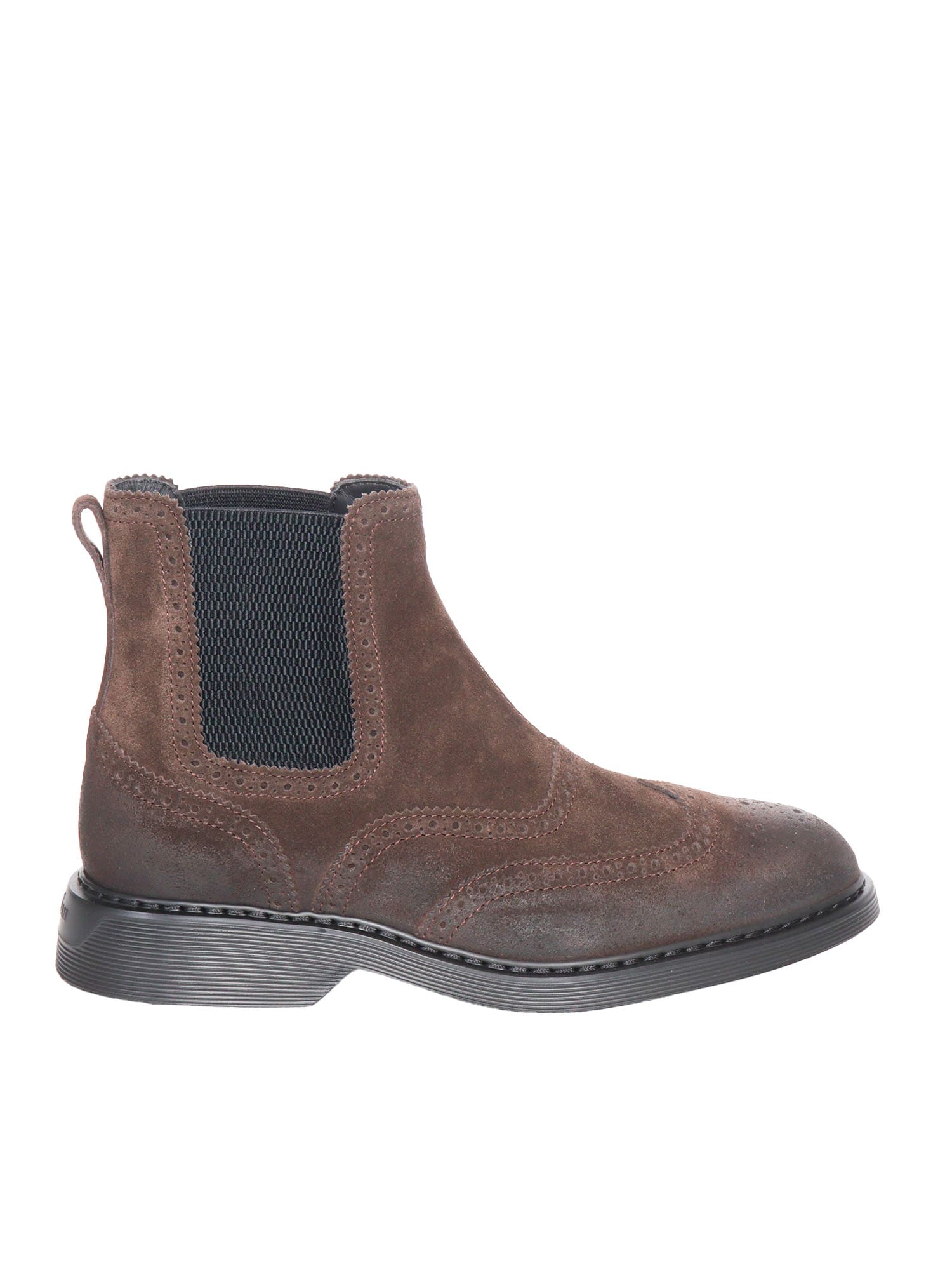 Hogan Chelsea Ankle Boots H576 In Brown