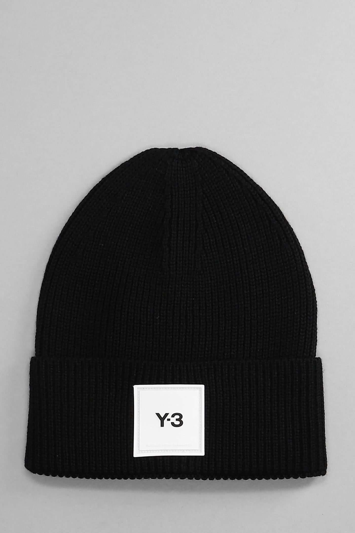 Y-3 Hats In Black Wool