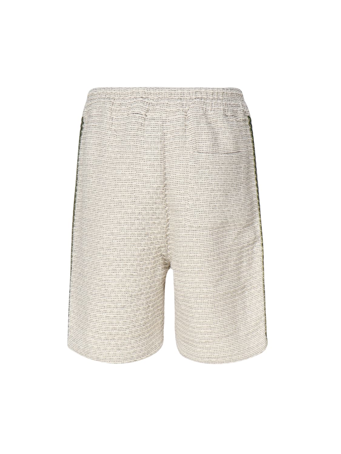 Shop Drôle De Monsieur Cotton Blend Shorts With Drawstring In Beige