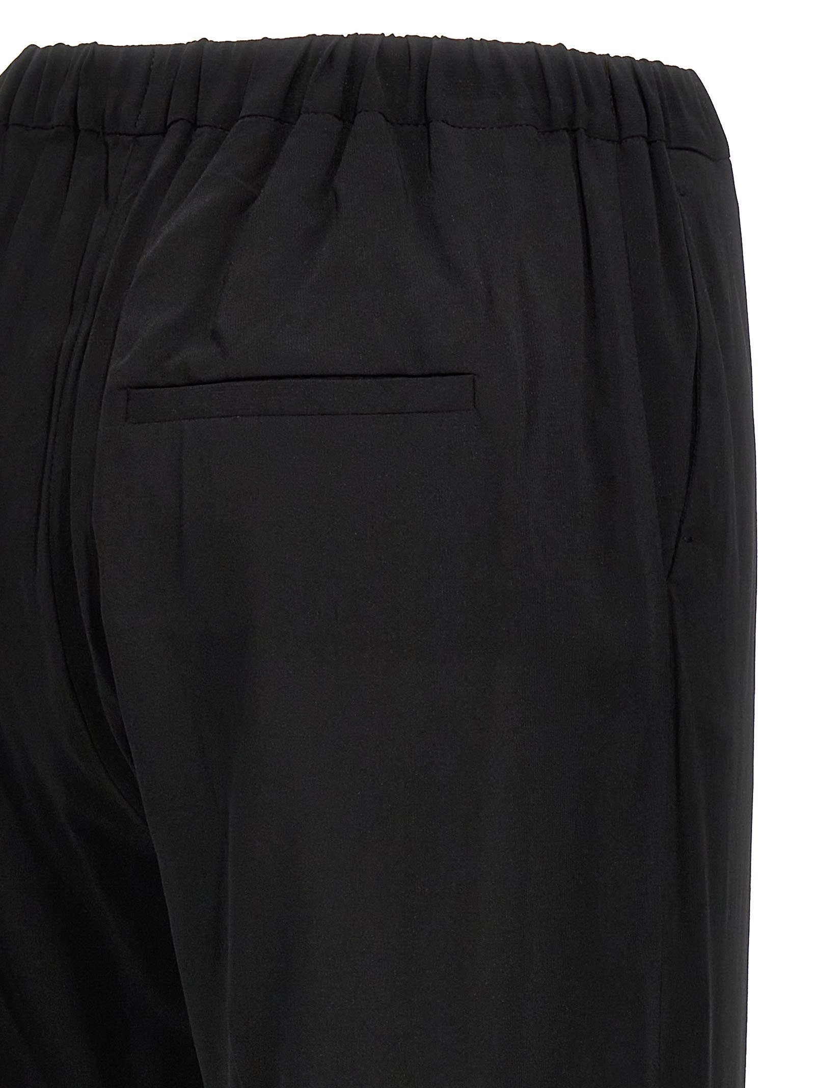 Shop Alberto Biani Crepe Georgette Pants In Black