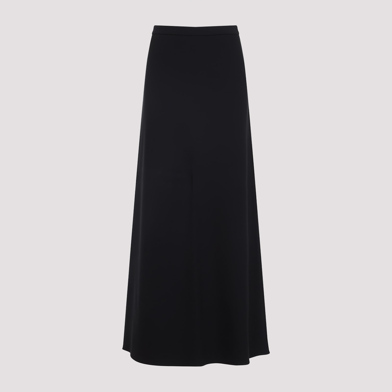 Max Mara Flared Hem Full Length High Waist Skirt In Black