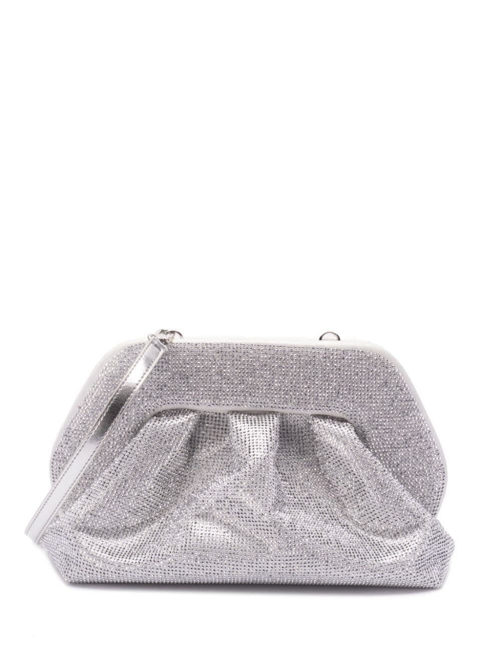 Shop Themoirè Tia Strass Bag In Silver