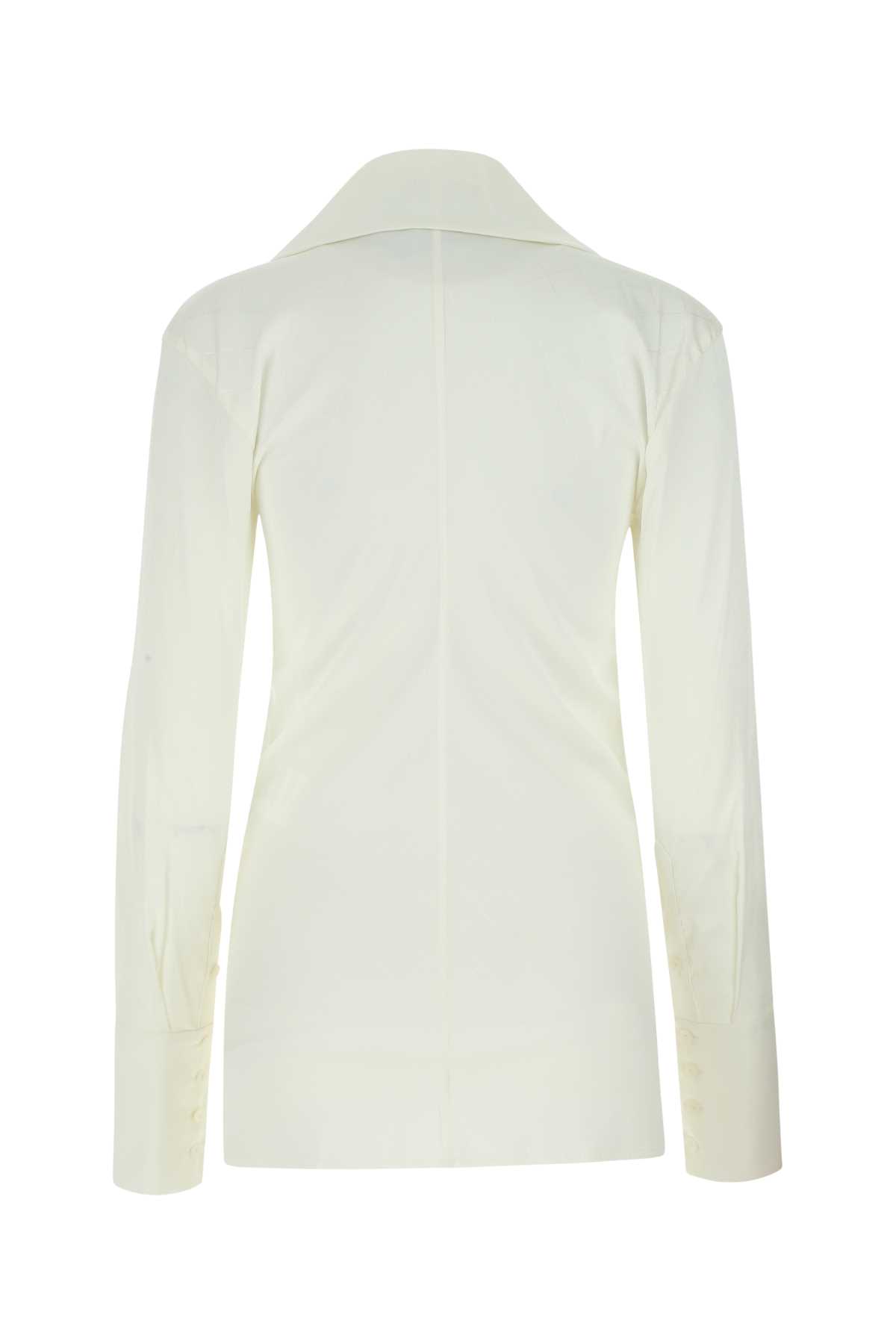 Shop Low Classic Ivory Stretch Silk Shirt In 0060