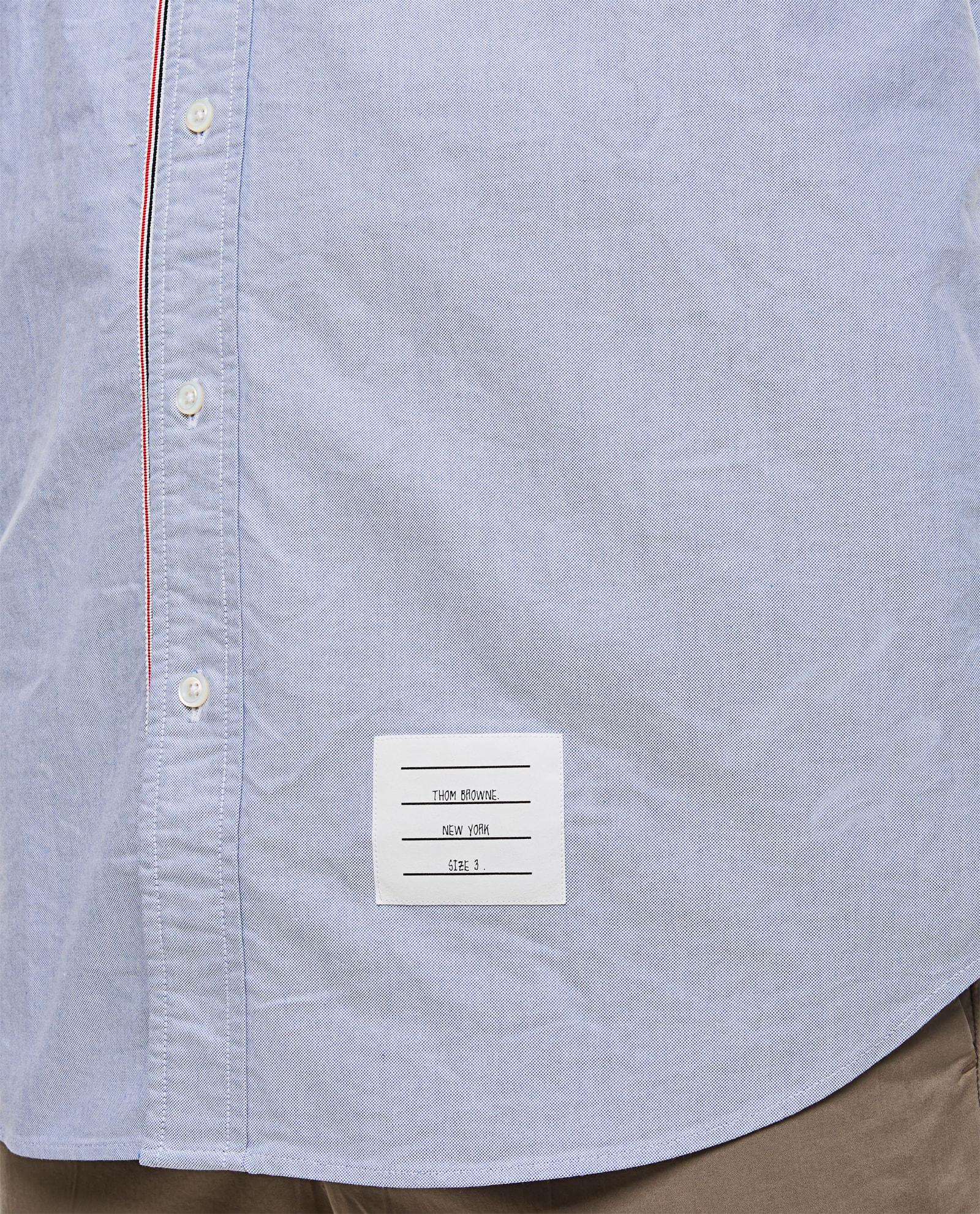 Shop Thom Browne Cotton Button Down Shirt In Clear Blue