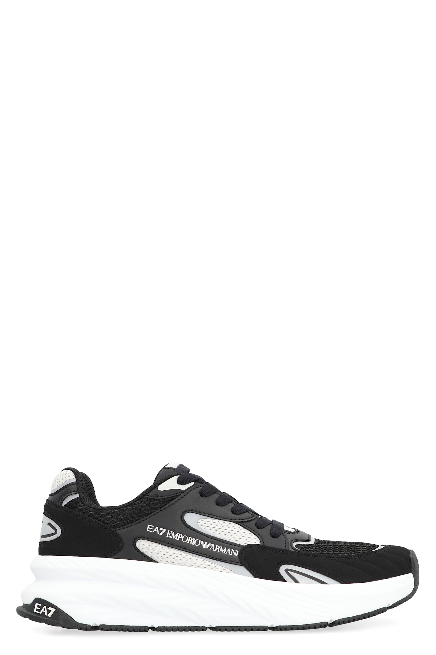 Ea7 Crusher Distance Sonic Mix Sneakers In Black