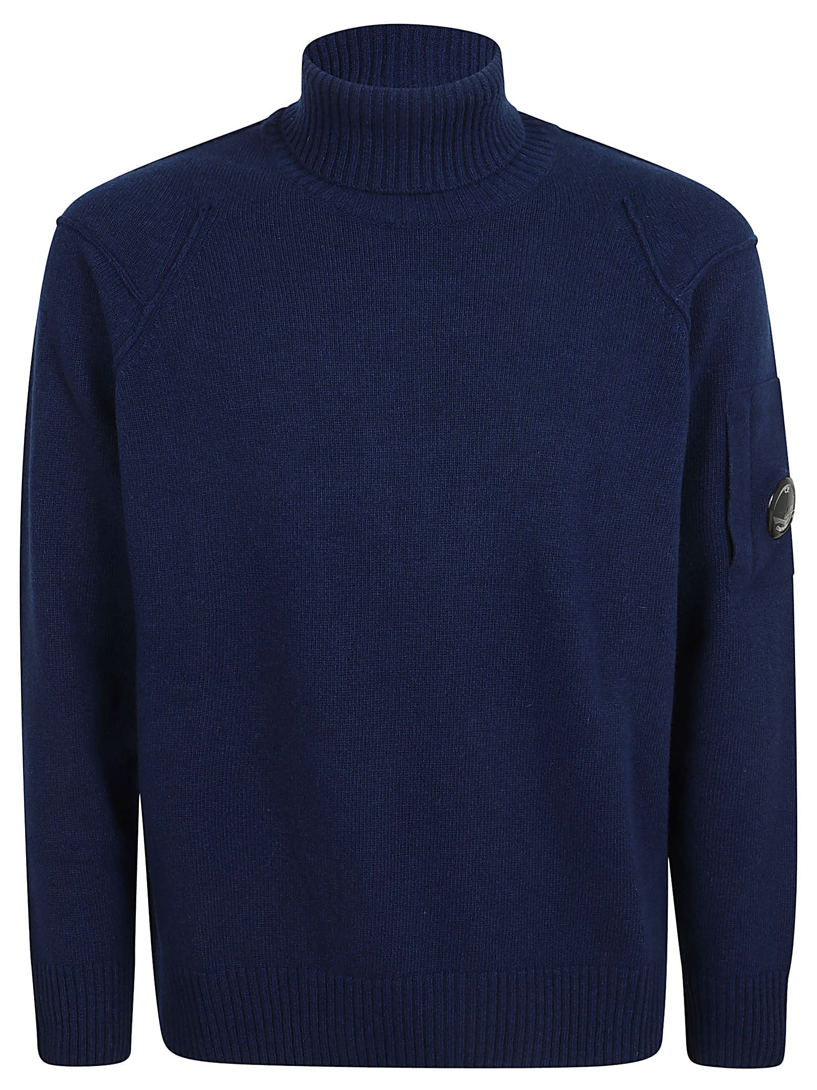 Shop C.p. Company Turtle Neck Sweater In Estate Blue