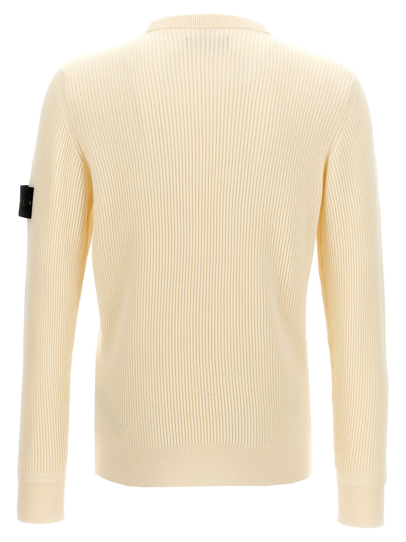 Shop Stone Island Rws Sweater In White