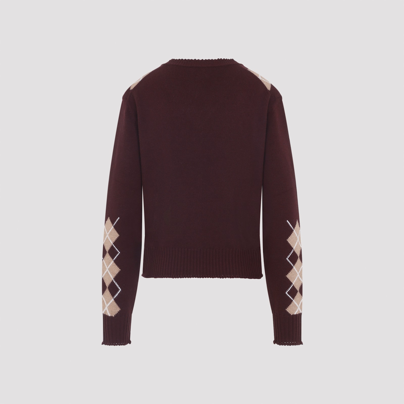 Chloé Wool And Cashmere V-neck Sweater Knitwear Bordeaux In Brown