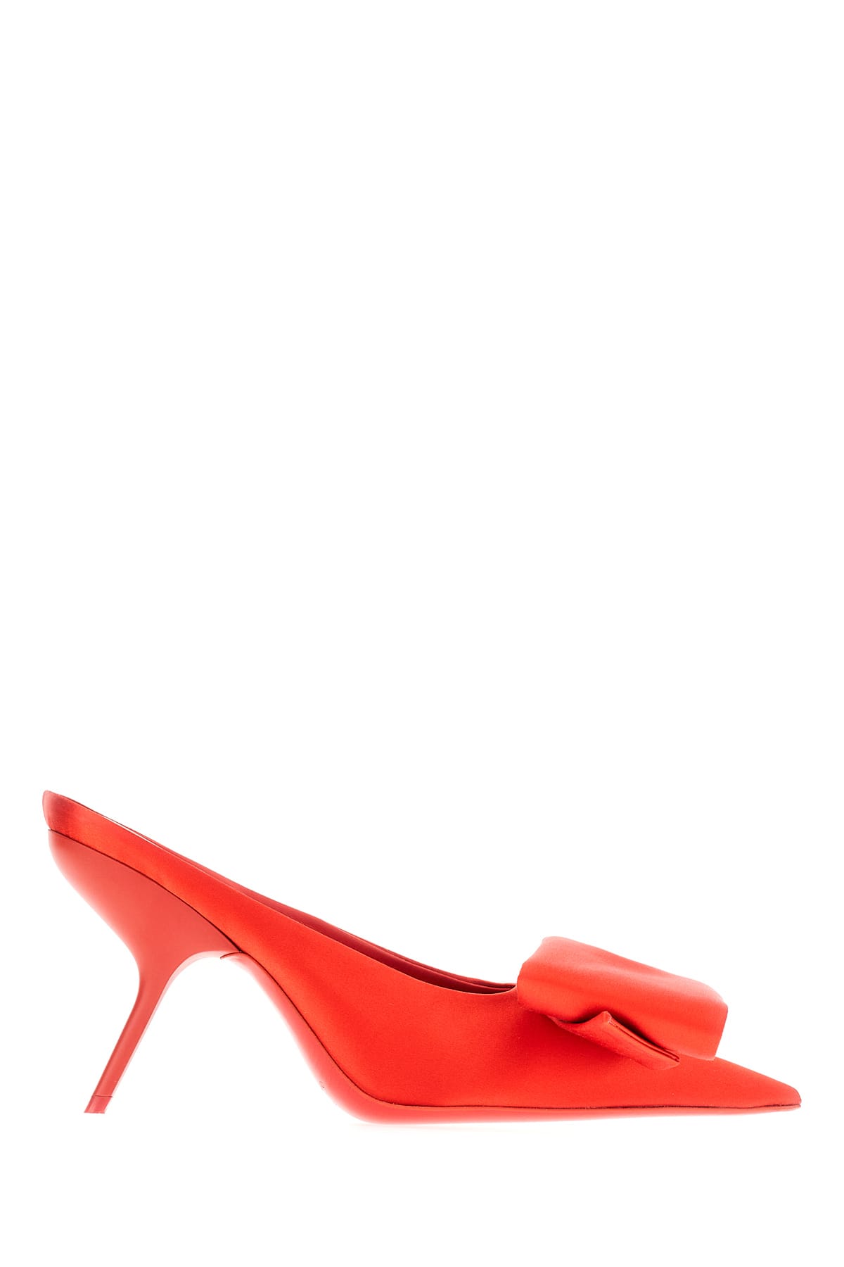 FERRAGAMO RED SATIN MULES 