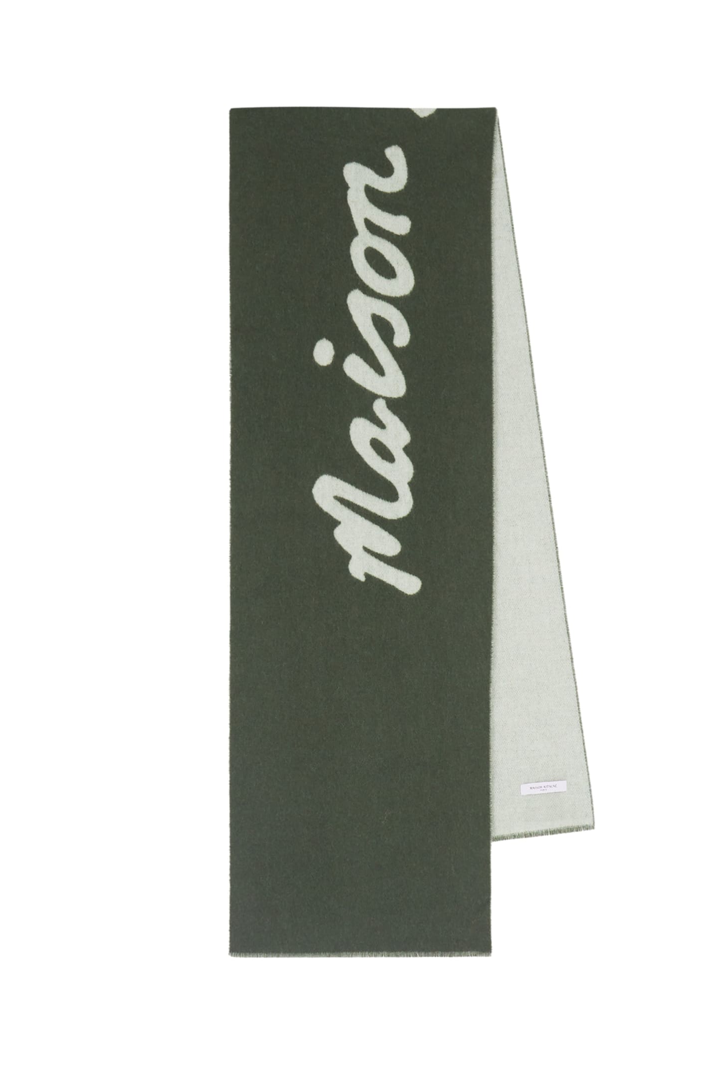 Maison Kitsuné Maison Kitsune Handwriting Scarf In Blue