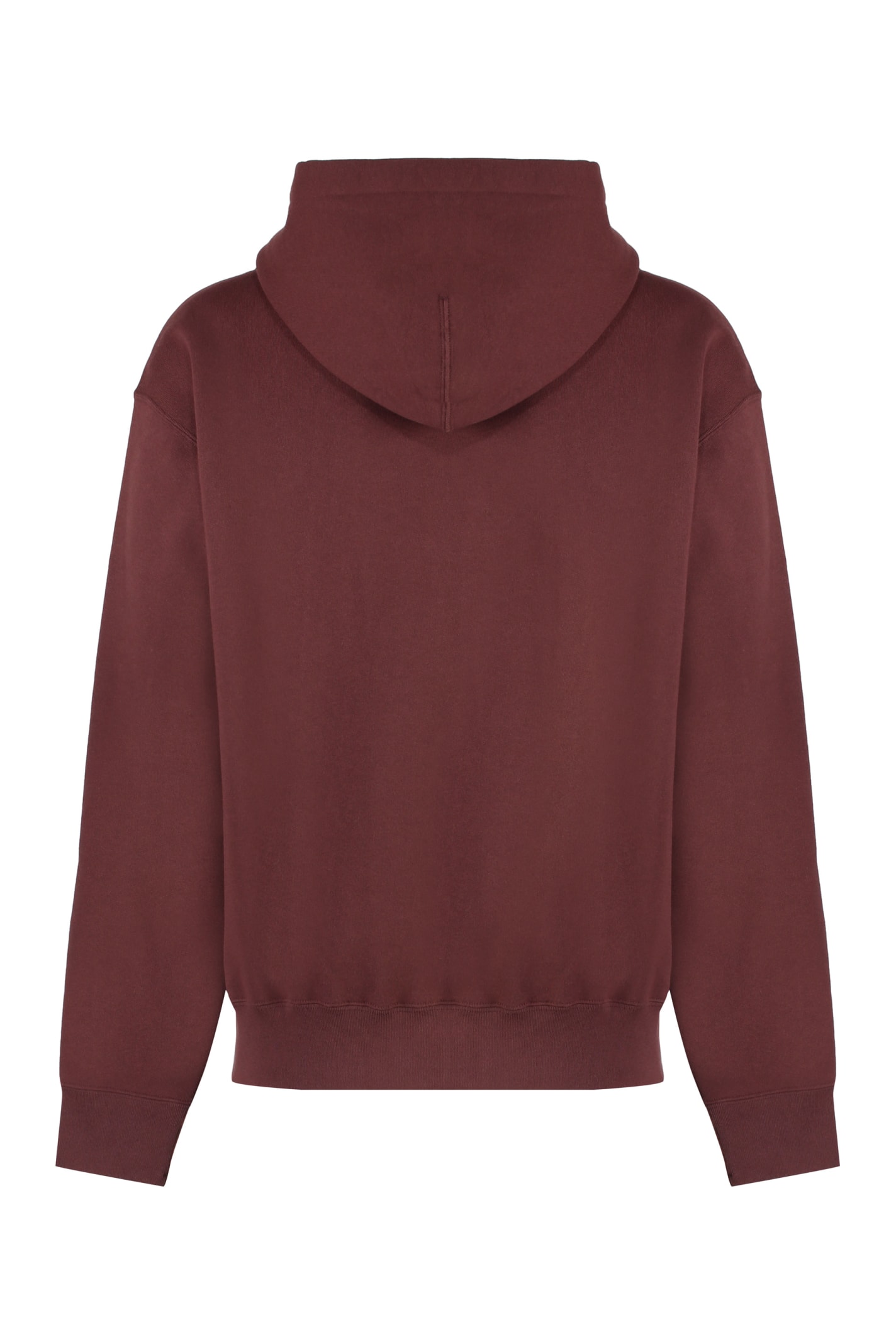 Shop Jil Sander Cotton Full-zip Sweatshirt In Red-purple Or Grape