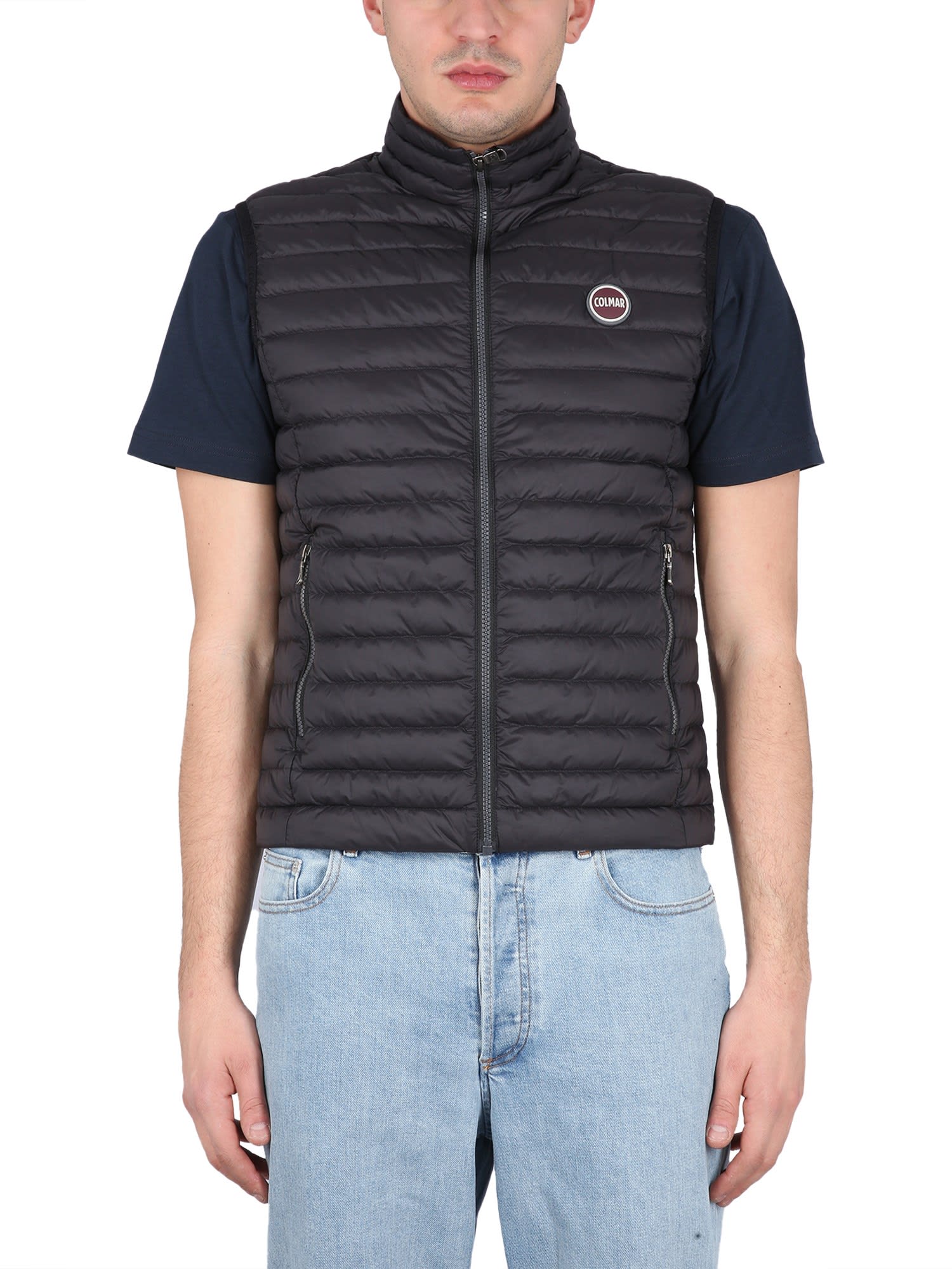 Colmar Quilted Gilet With Zip In Black