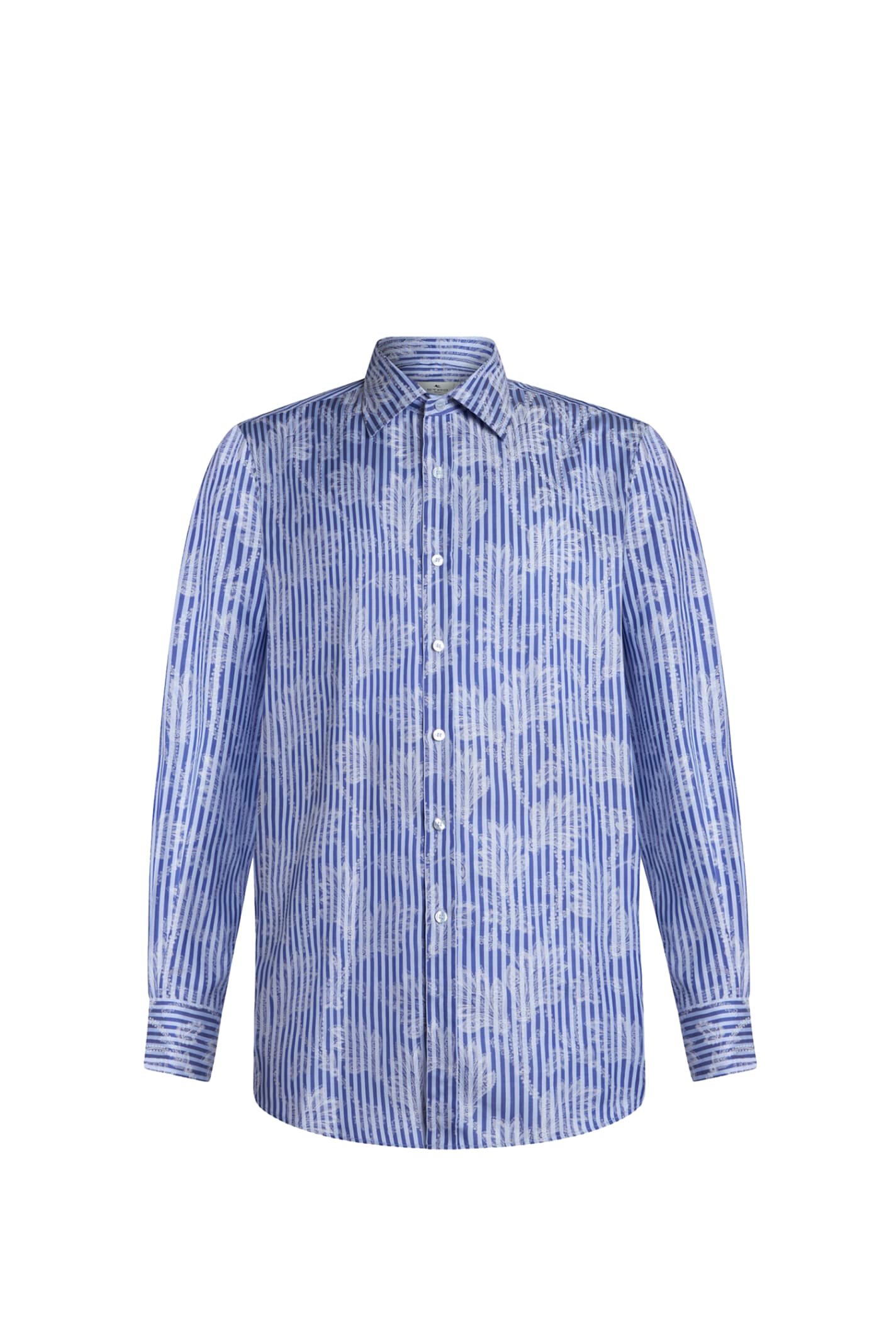 Shop Etro Shirt In Clear Blue