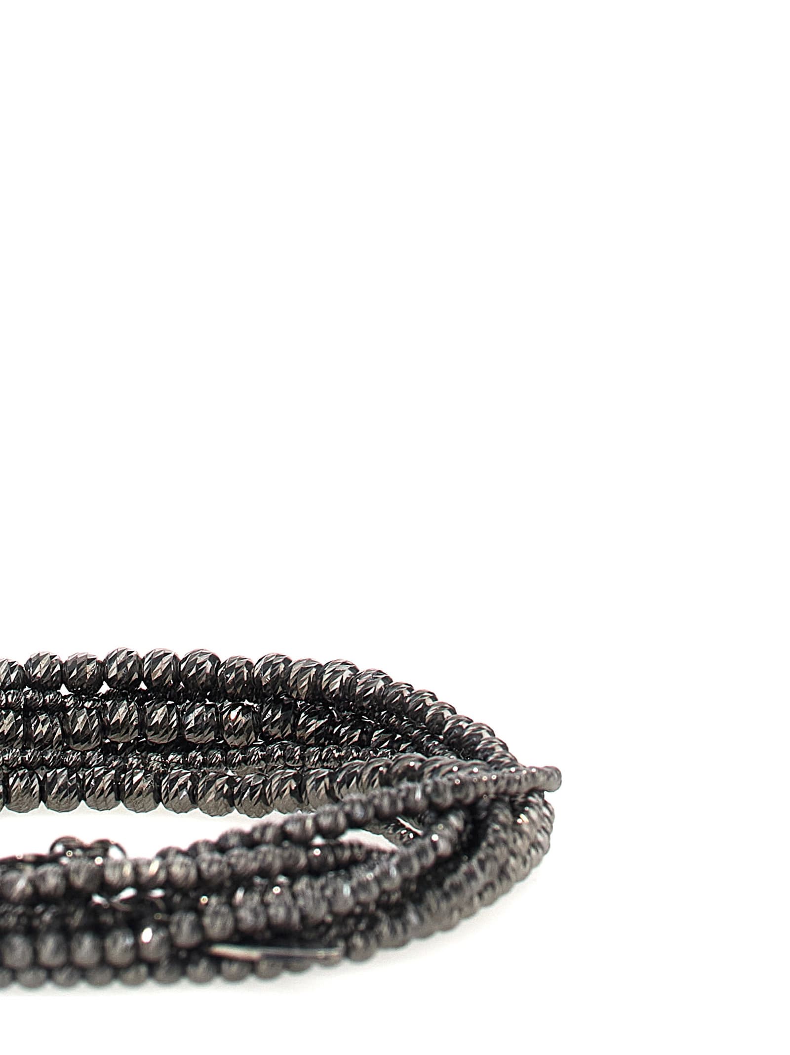 Shop Brunello Cucinelli Silver Bracelet In Black