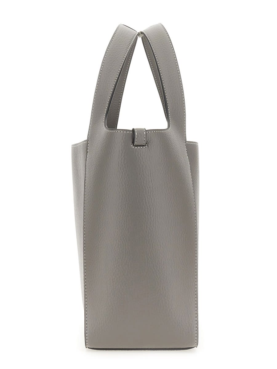 Shop Stella Mccartney Shoulder Bag With Logo In Grey