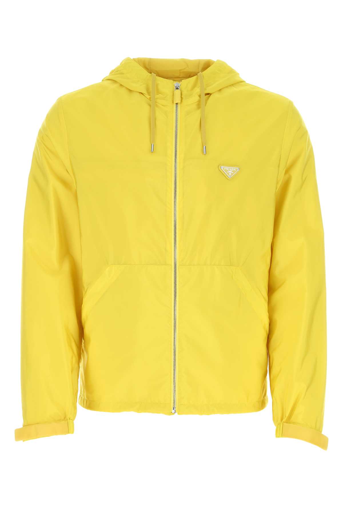 Shop Prada Yellow Re-nylon Windbreaker In F0322