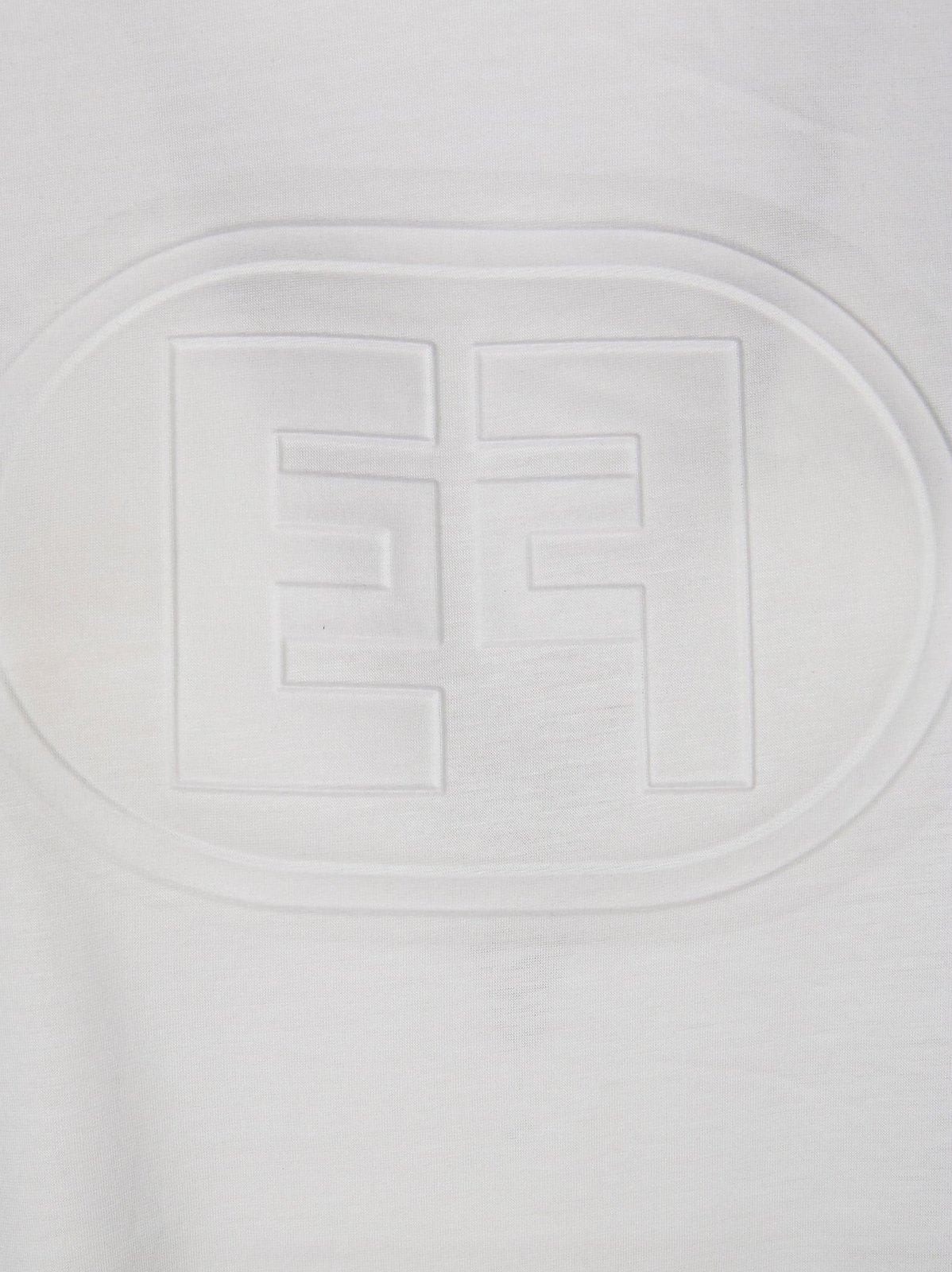Elisabetta Franchi T-shirt In Jersey Con Logo Embossed