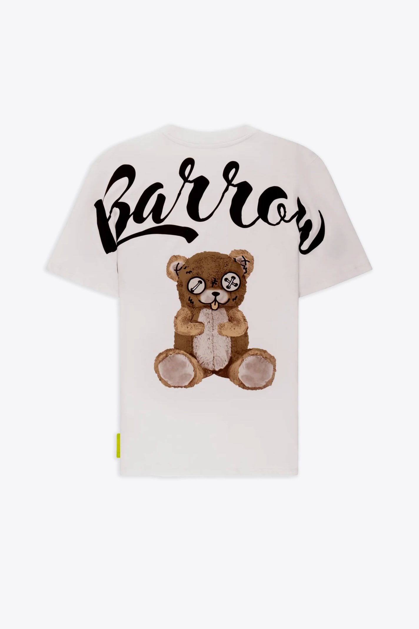 Shop Barrow Jersey T-shirt Unisex Off White T-shirt With Front Italic Logo And Back Graphic Print In Bianco Sporco