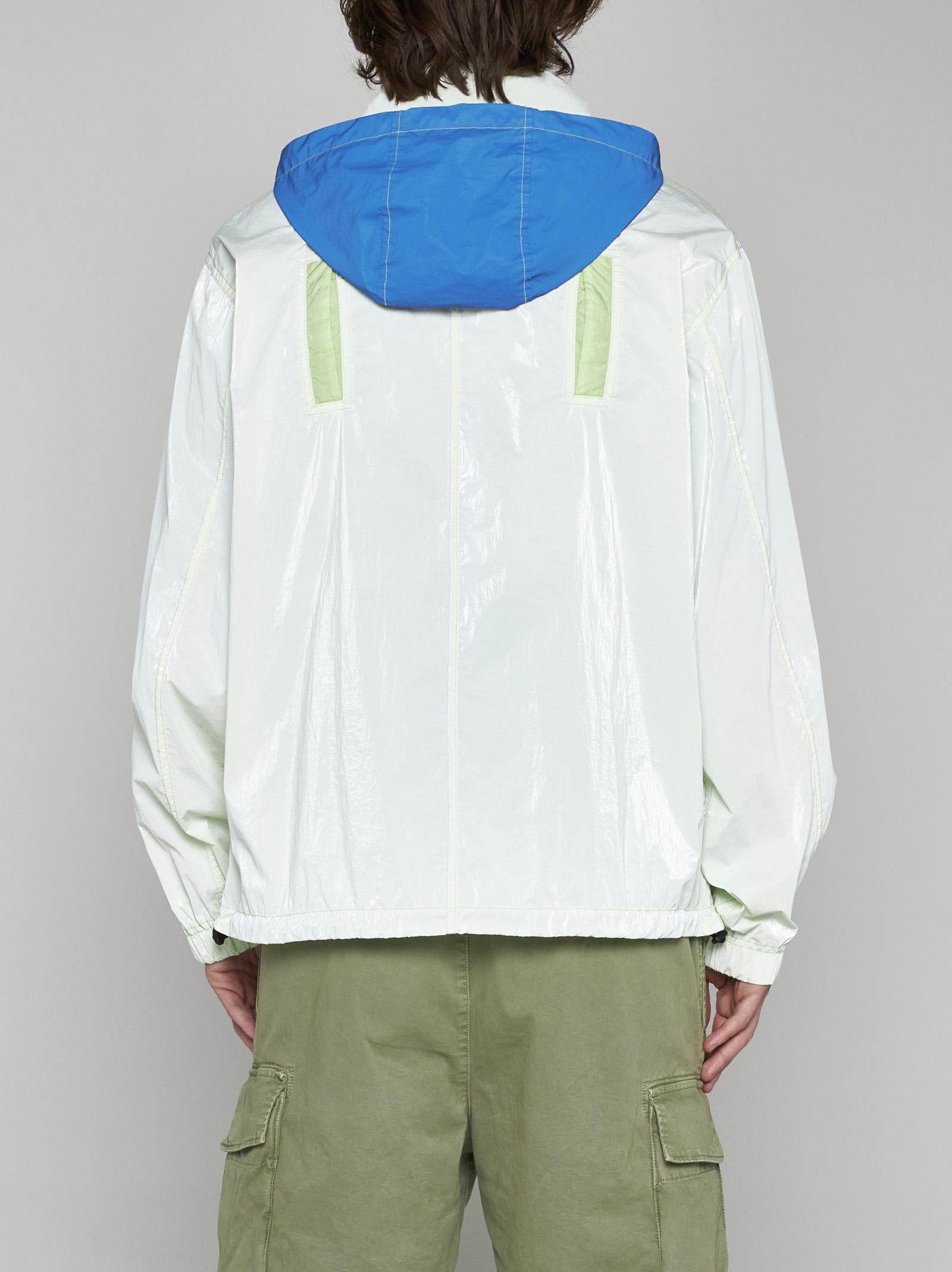 Shop Stone Island Hooded Nylon Jacket