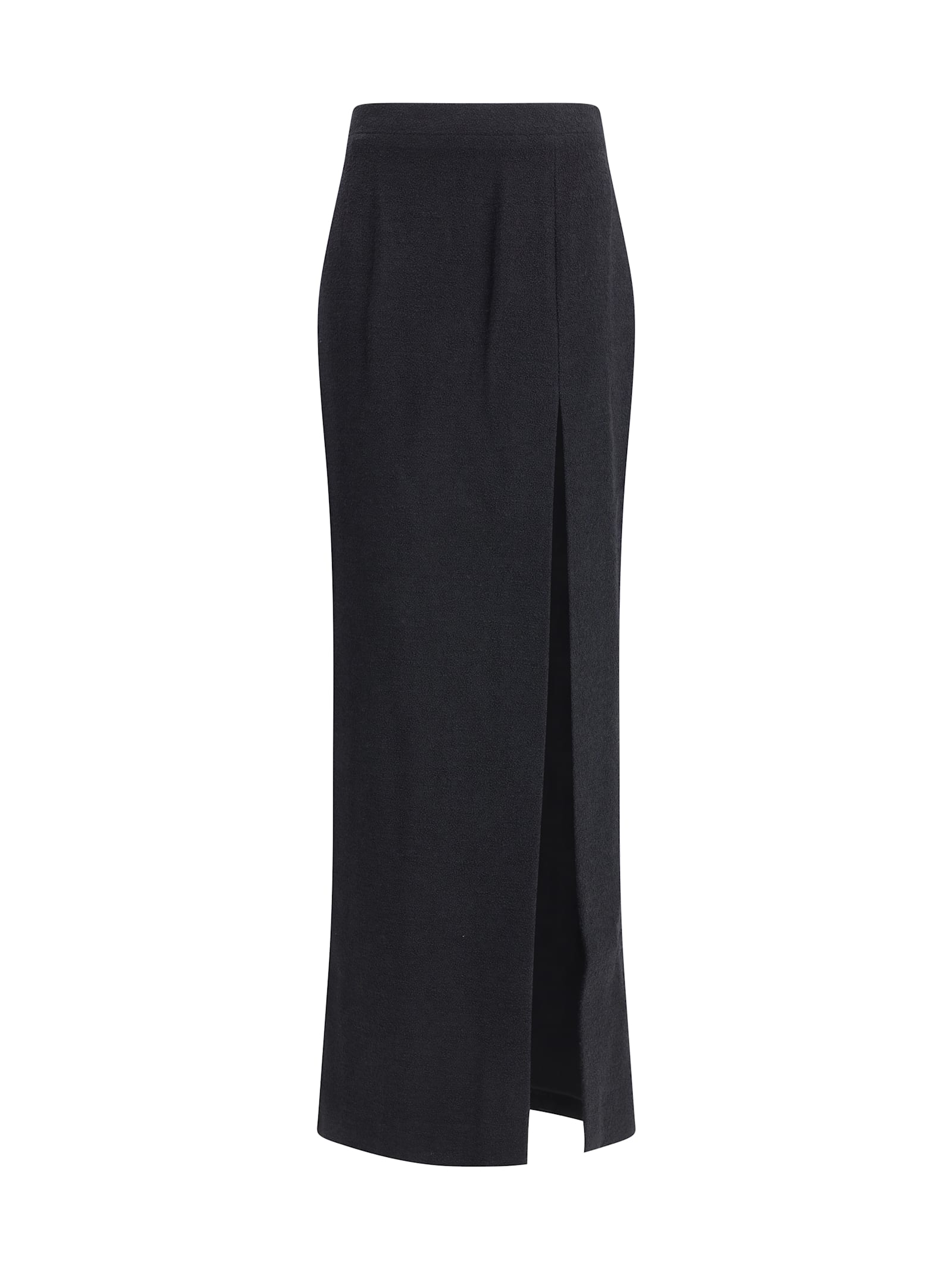 Alessandra Rich Tweed Long Skirt In Black