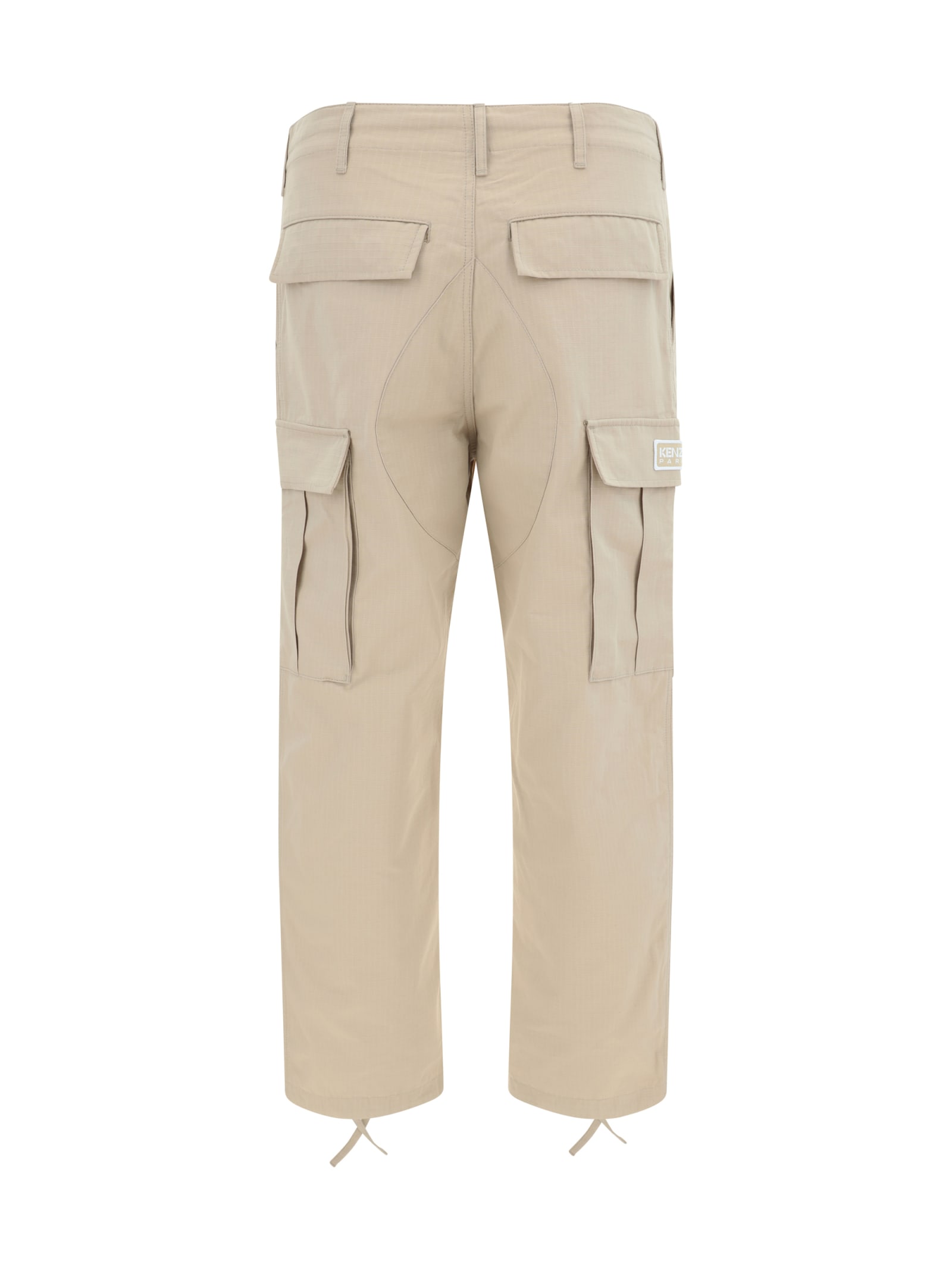 Shop Kenzo Cargo Workwear Pants In Neutrals