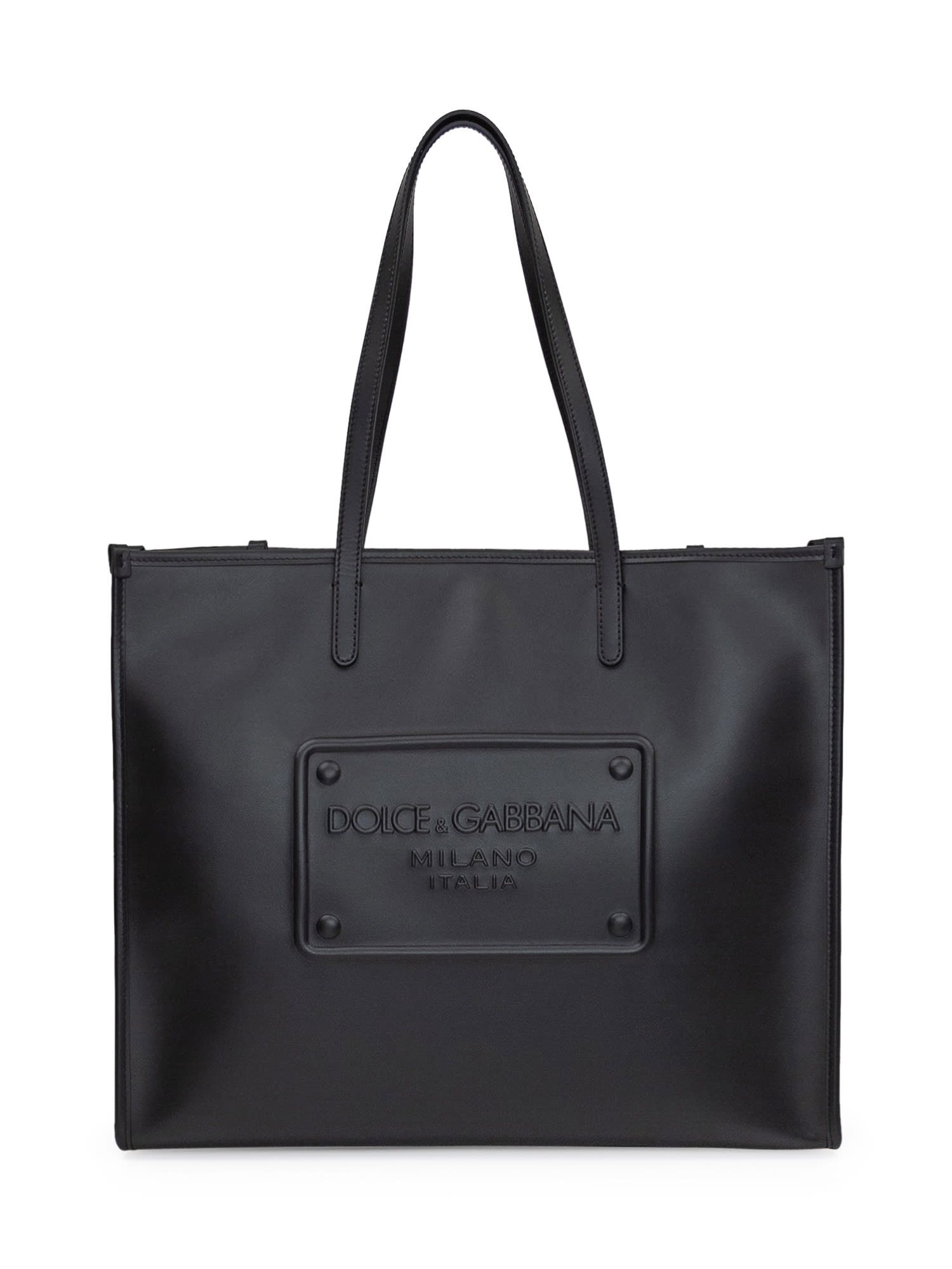 Dolce & Gabbana Black Leather Shopper