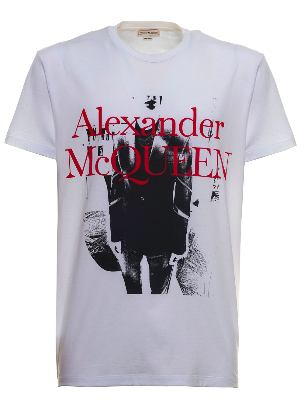 Alexander McQueen White Cotton T-shirt With Atelier Print