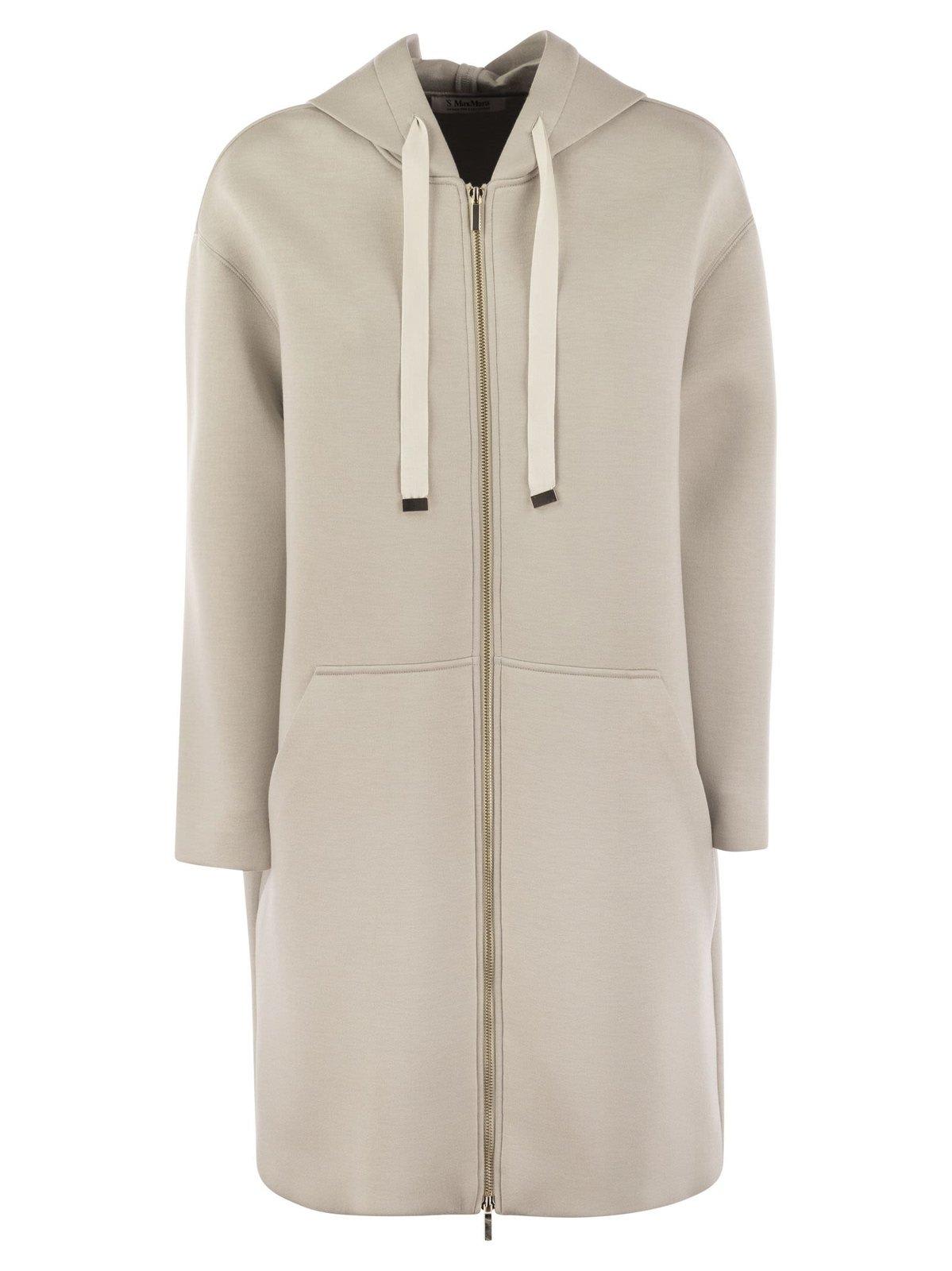 Shop 's Max Mara Zip-up Drawstring Jacket In Grigio