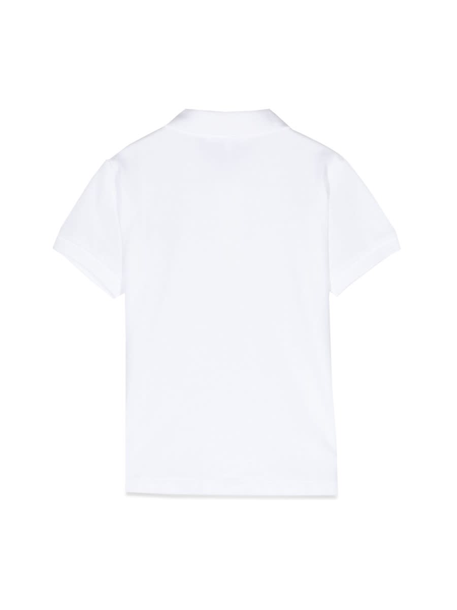 Shop Comme Des Garçons Play Red Heart M/c Polo Shirt In White