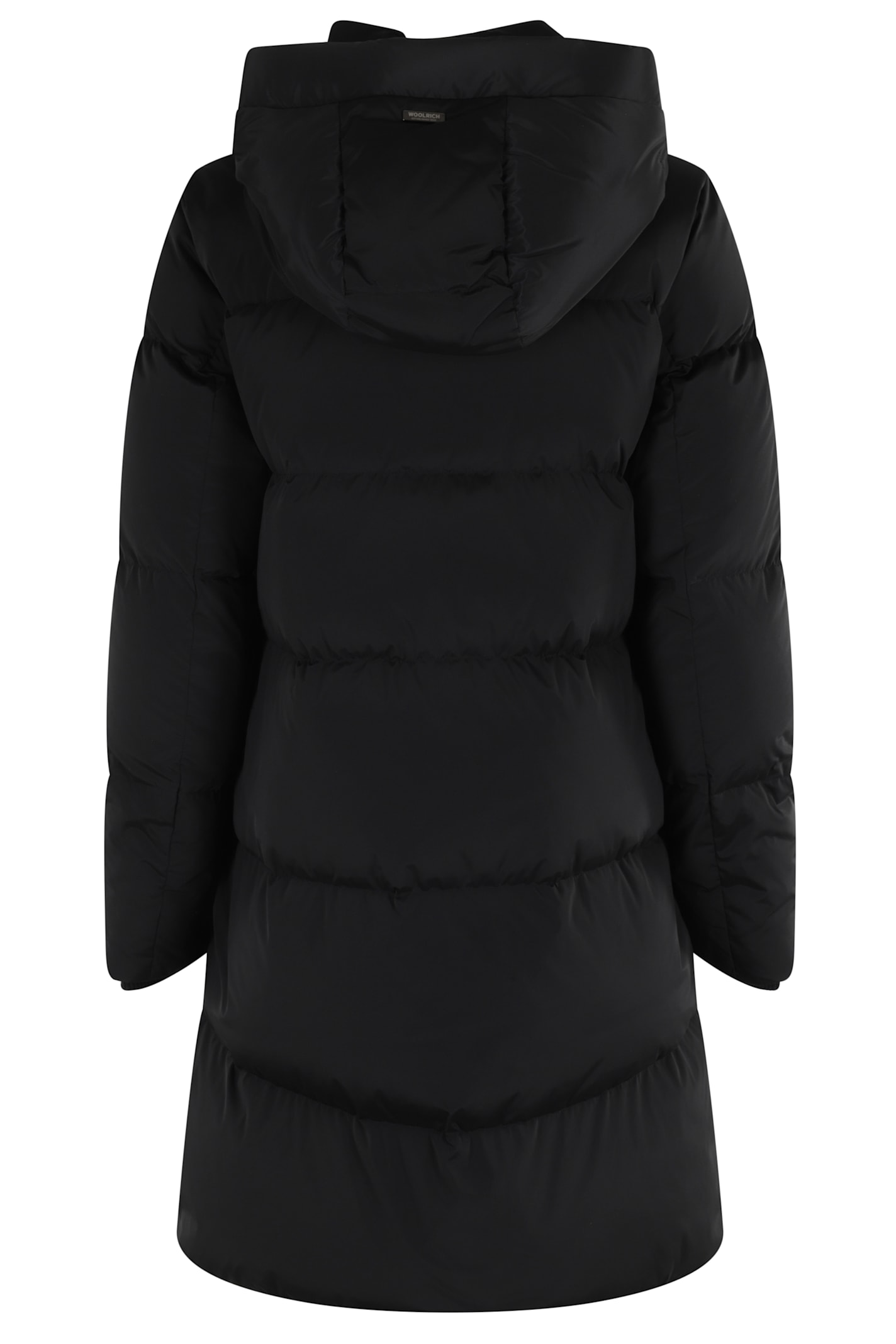 Woolrich Quilted Jacket With Concealed Zip And Snap Button Placket In Blue