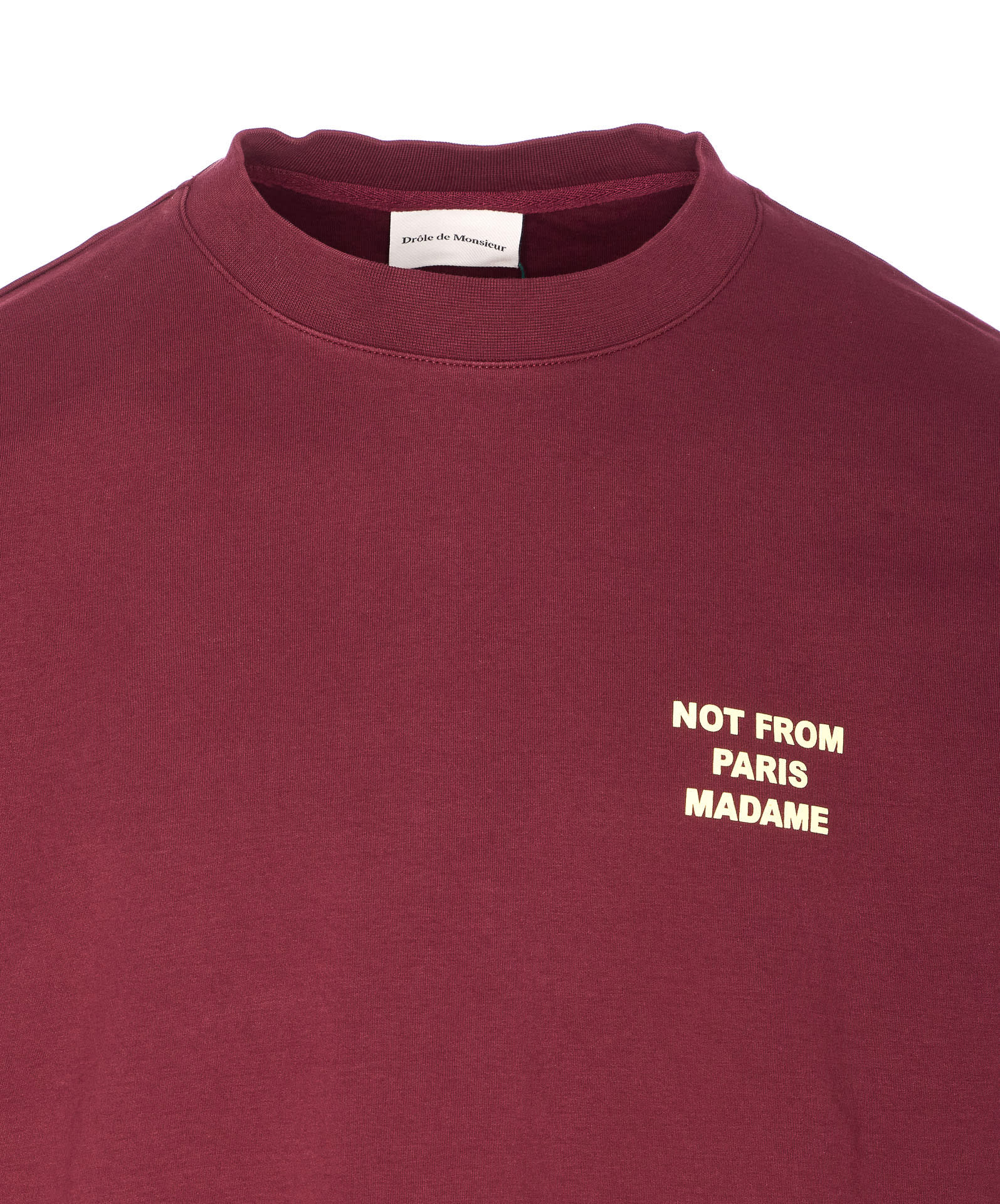 Drôle De Monsieur Crew Neck Logo Print T-shirt In Red