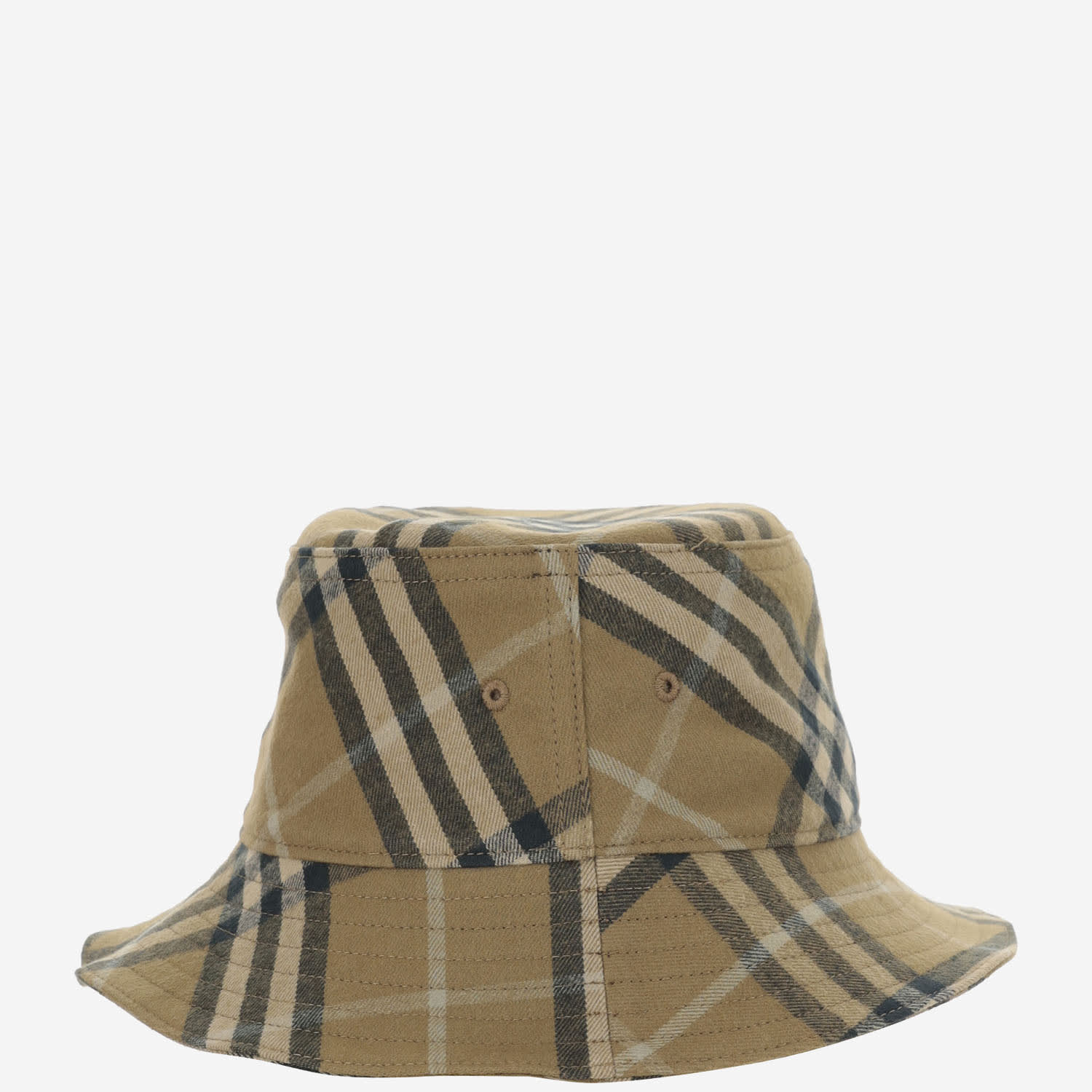 Shop Burberry Cotton Check Hat In Red