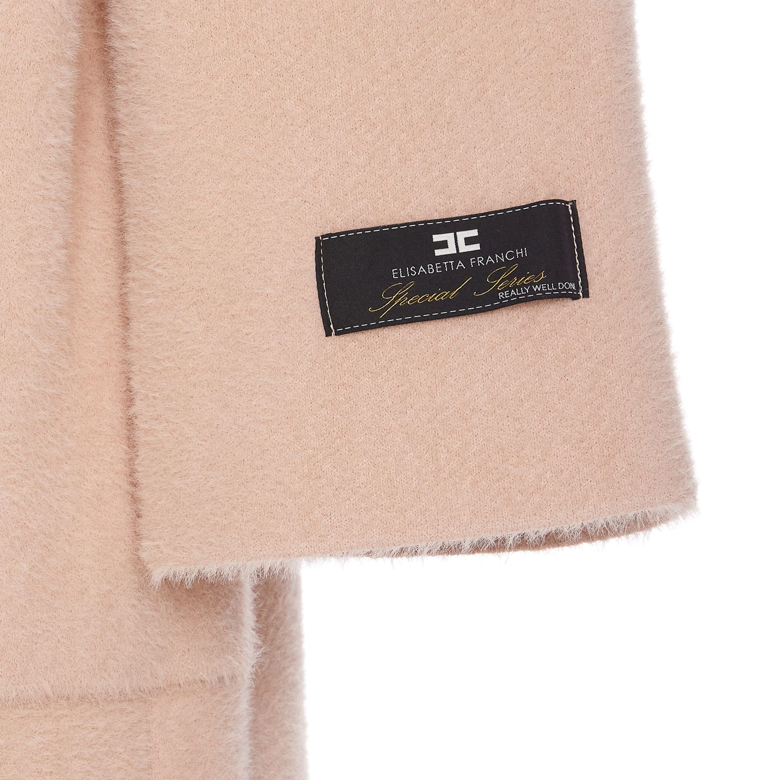 Shop Elisabetta Franchi Tricot Coat In Pink