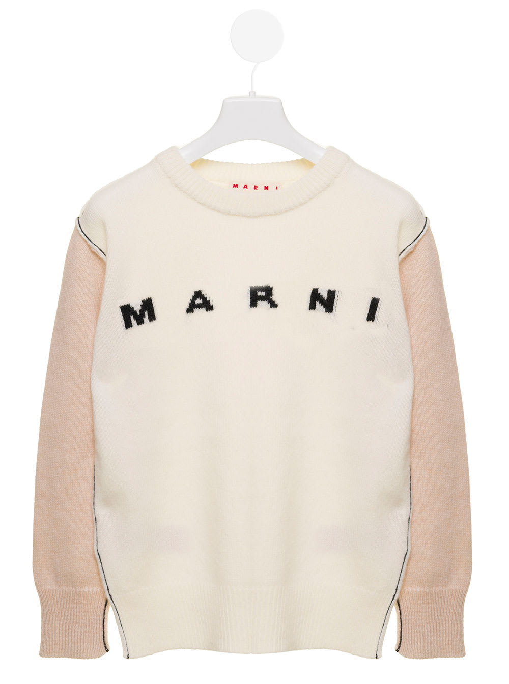 Marni Kids Baby Boys White Sweater With Logo