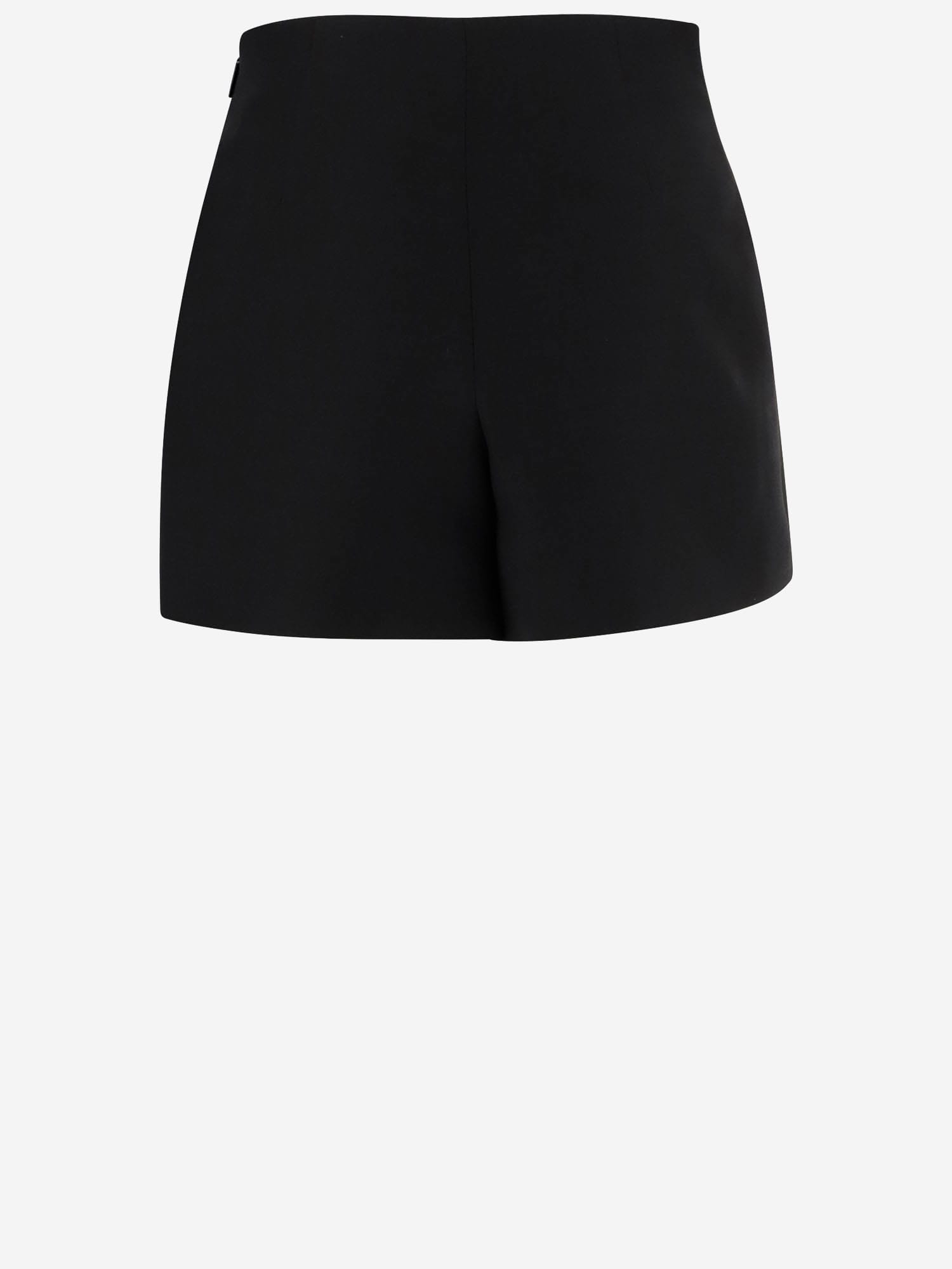 Shop Valentino Crepe Couture Shorts In Black