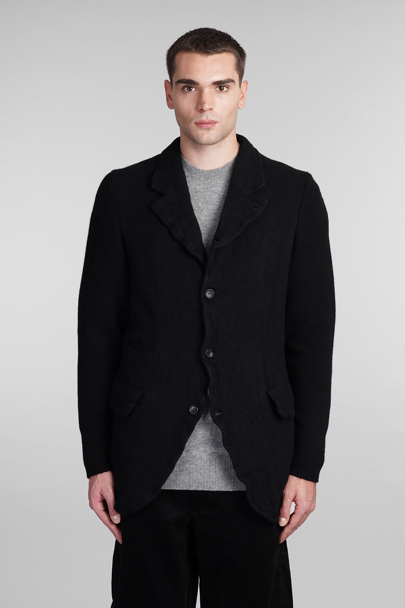 Comme des Garçons Shirt Casual Jacket In Black Wool