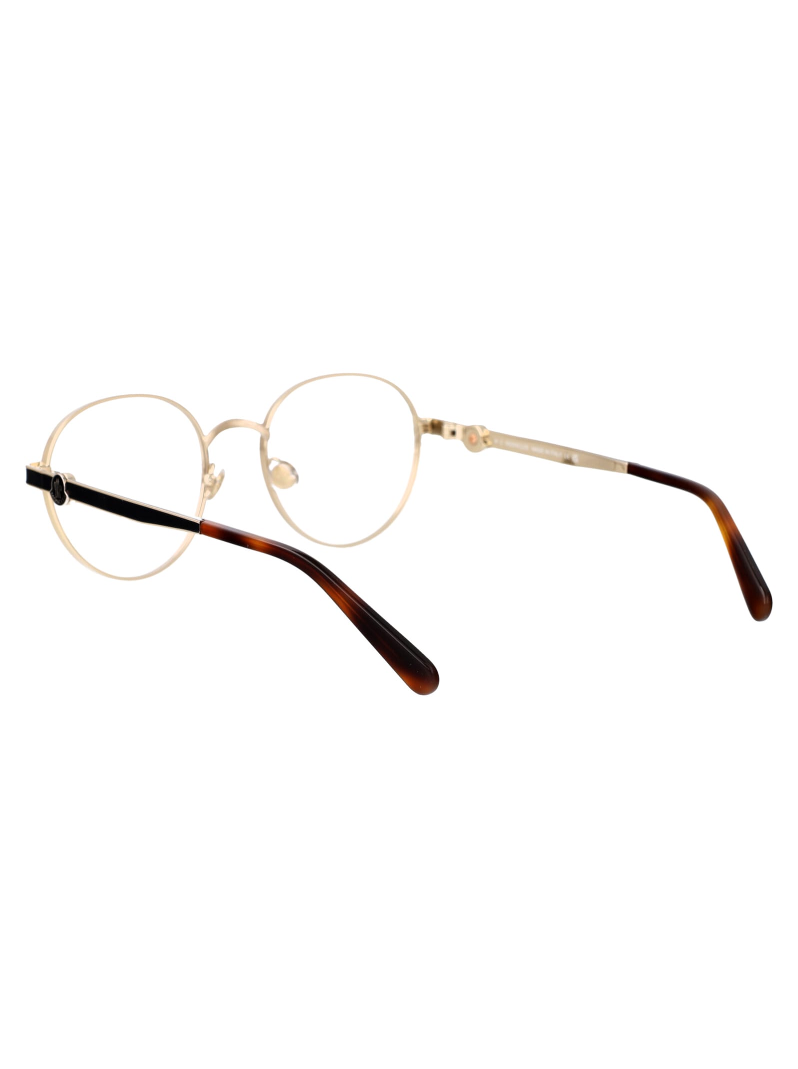 Shop Moncler Ml5179 Glasses In 032 Oro Pallido Lucido