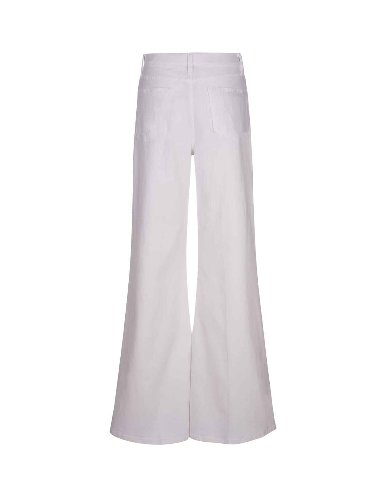 Shop Frame Le Palazzo Jeans In White