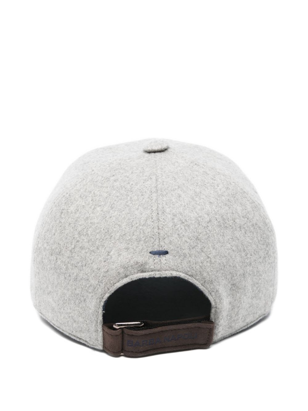 Barba Napoli Barba Felt Baseball Cap In Gray