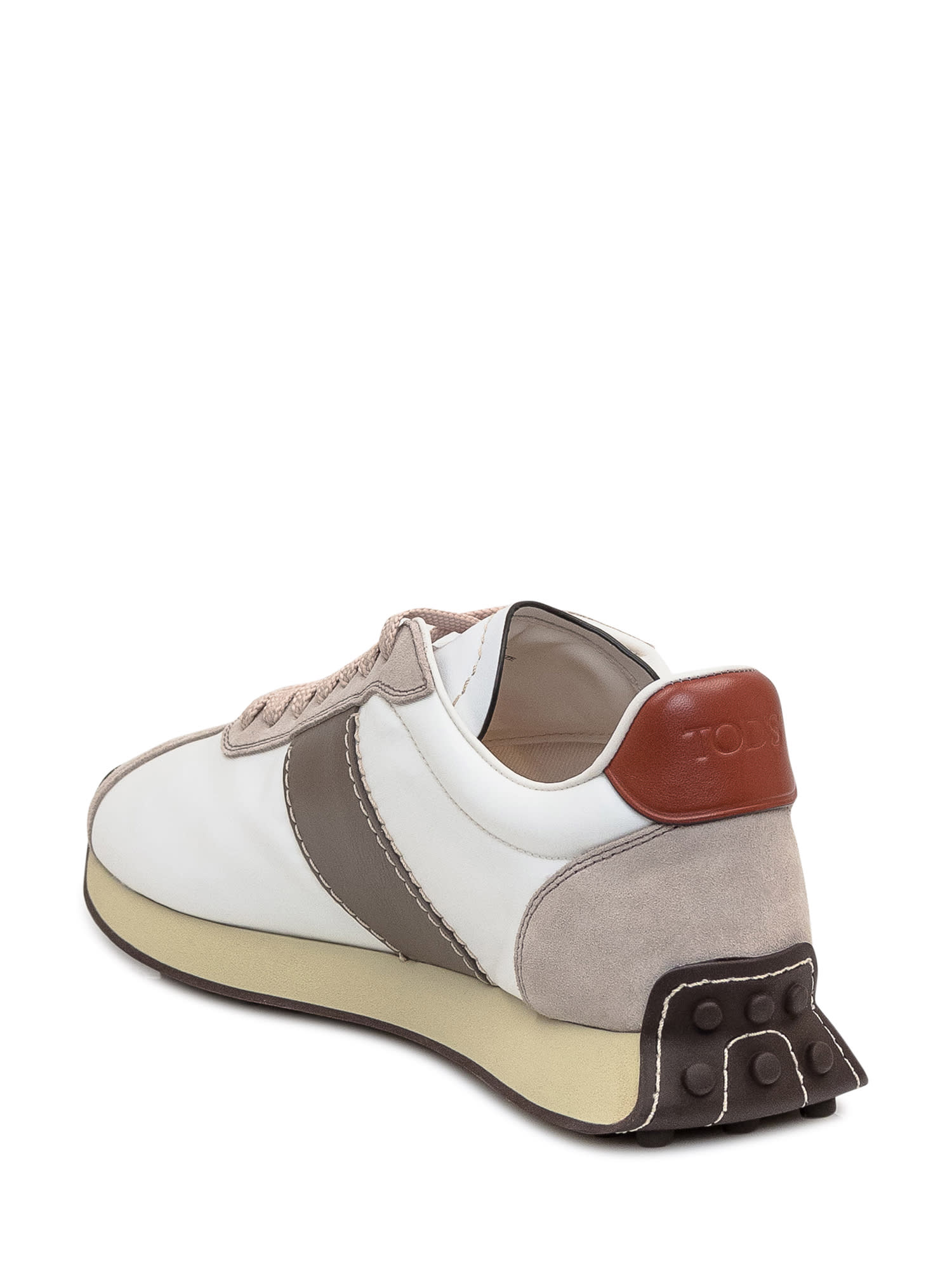 TOD'S MULTICOLOR LEATHER AND SUEDE SNEAKERS