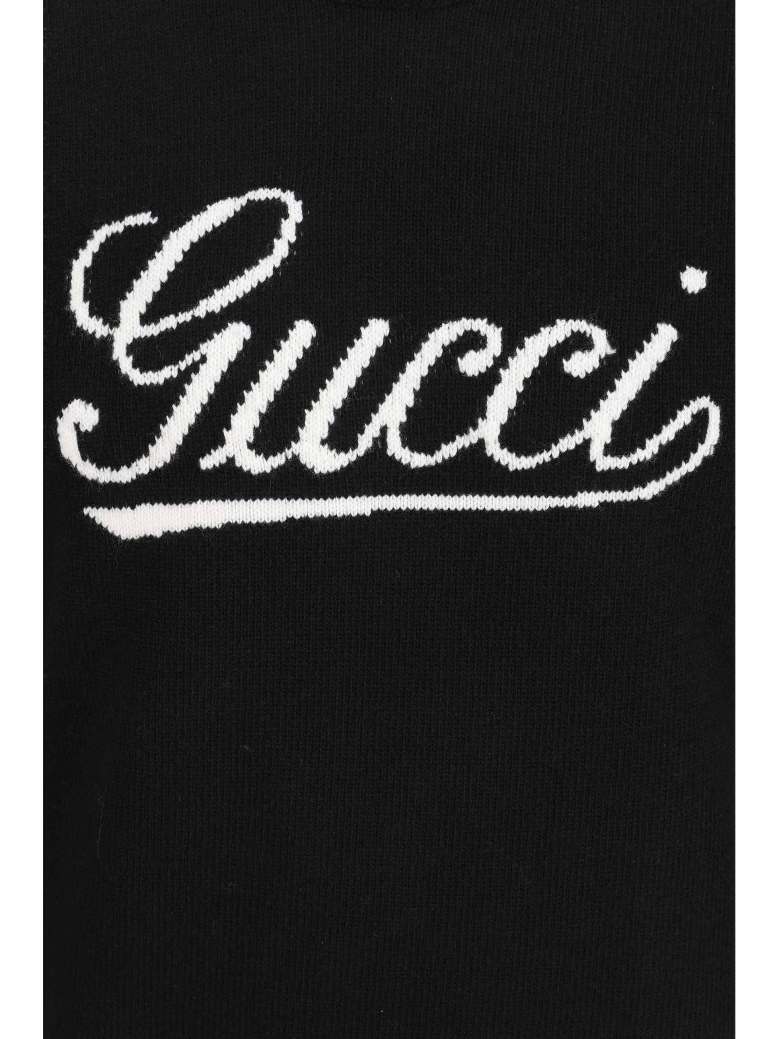 Shop Gucci Sweater In Black/white