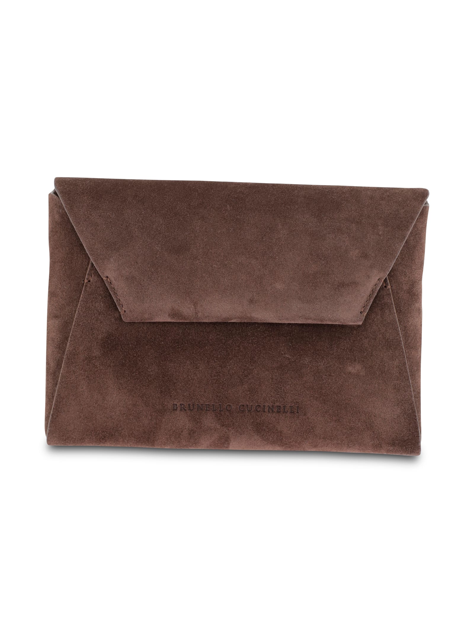 Brunello Cucinelli Bc Duo Clutch In Brown
