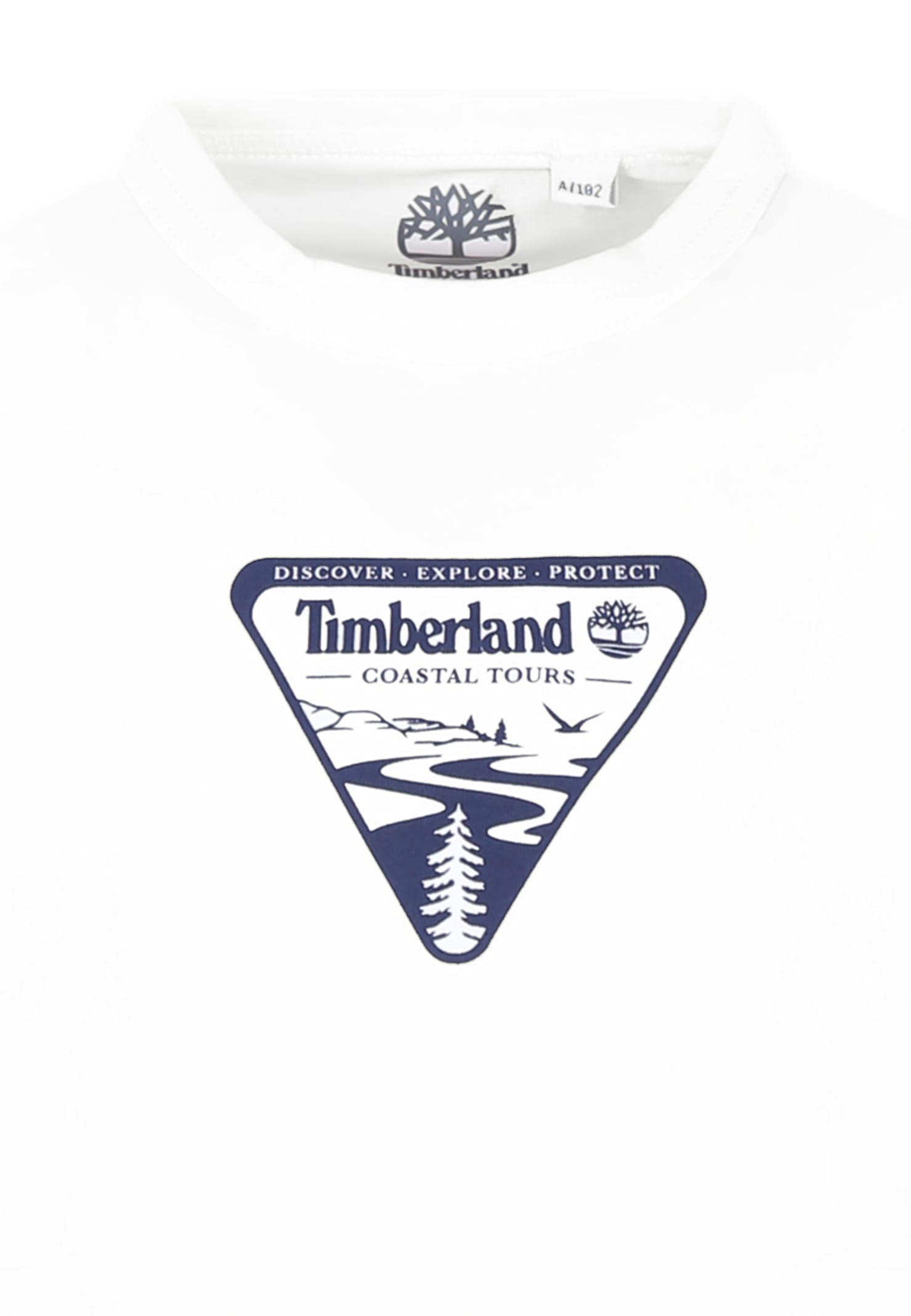 Timberland White T-shirt For Boy With Logo In White