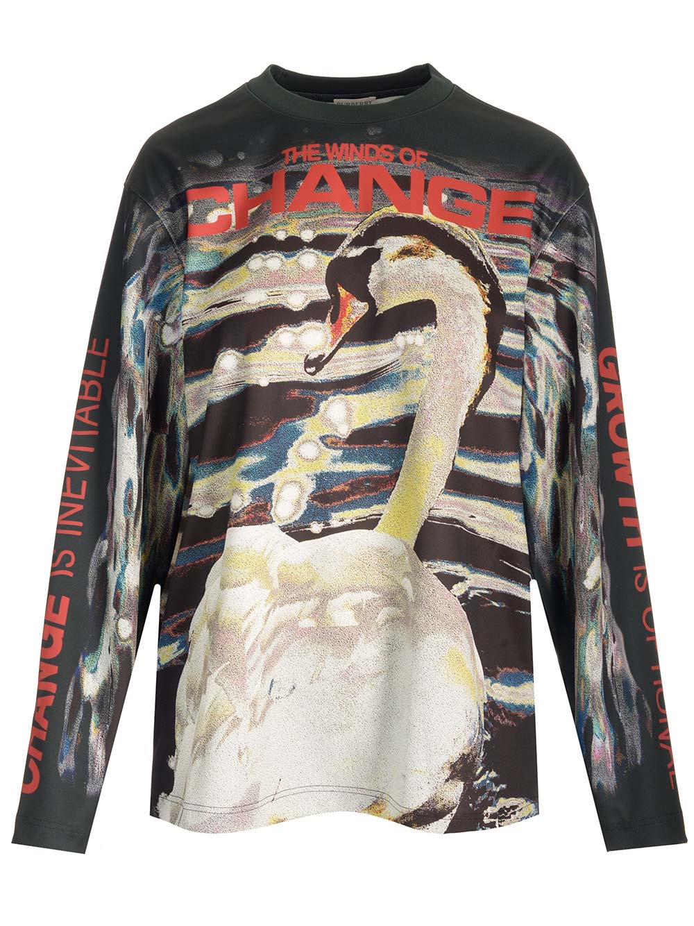 Burberry Swan Print Top In Multicolor
